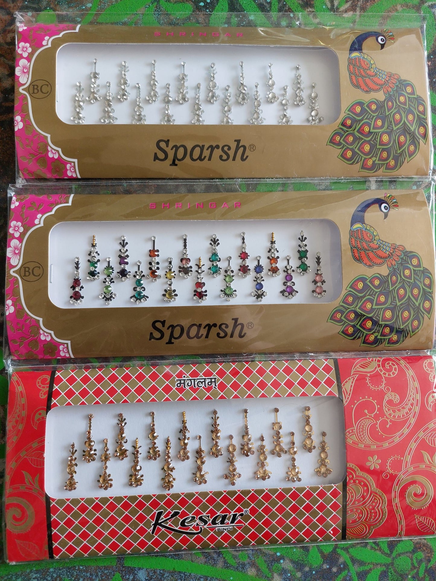 Huge bindi pack mixed colour style self stick festival party rave India Bridal