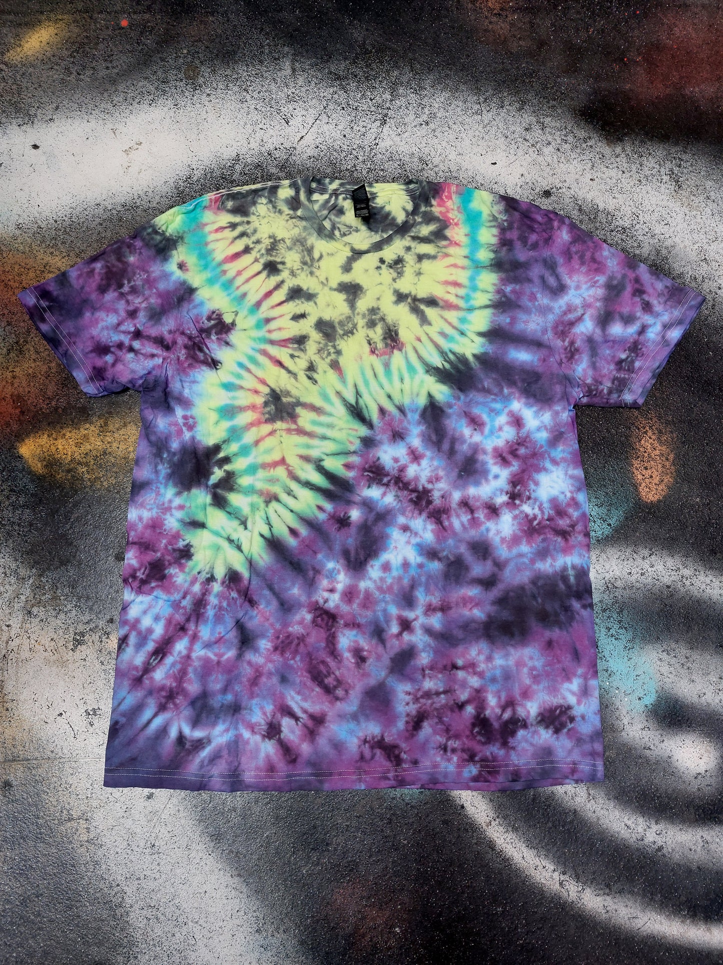 UV Reactive Tornado Tie Dye Rave T Shirt sizes S-5XL