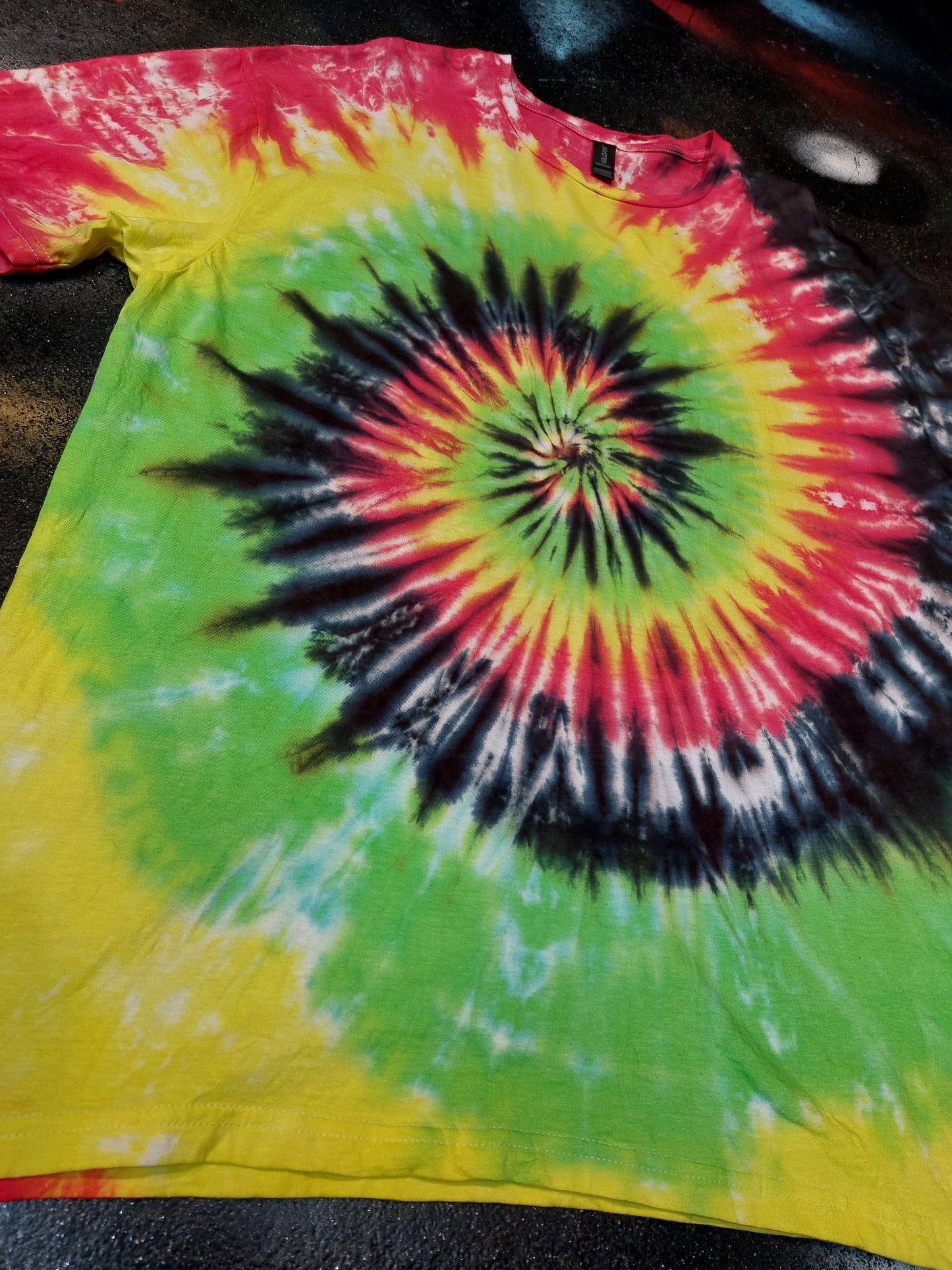 Tie Dye rasta spiral festival hippy handmade T shirt UNISEX S-5XL