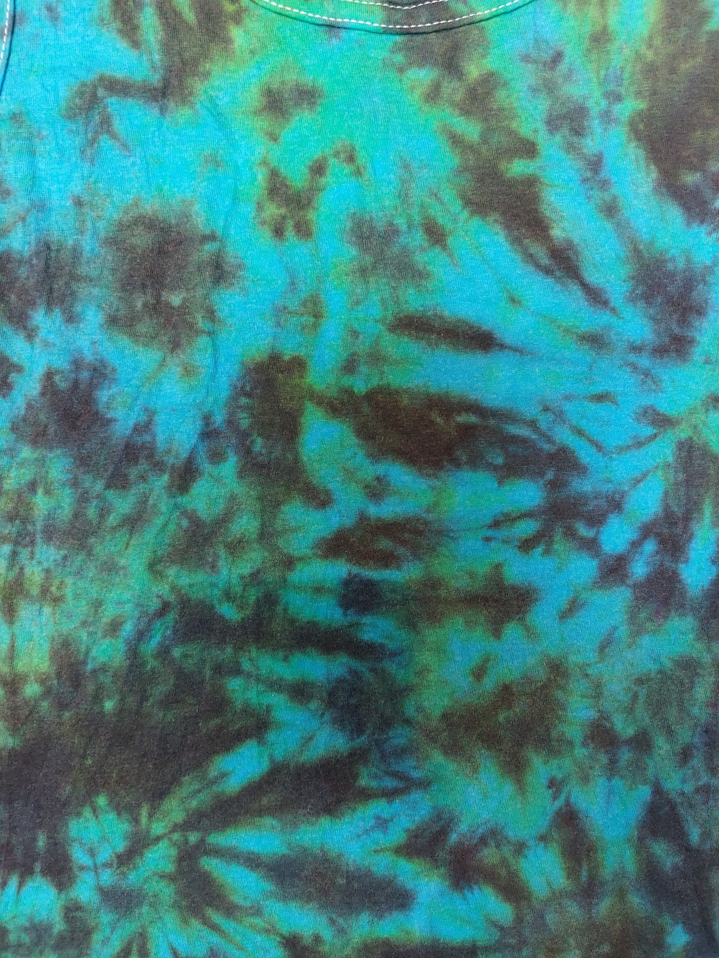 Green Blue Black festival tie dye t shirt tank vest top men's summer size S-2XL