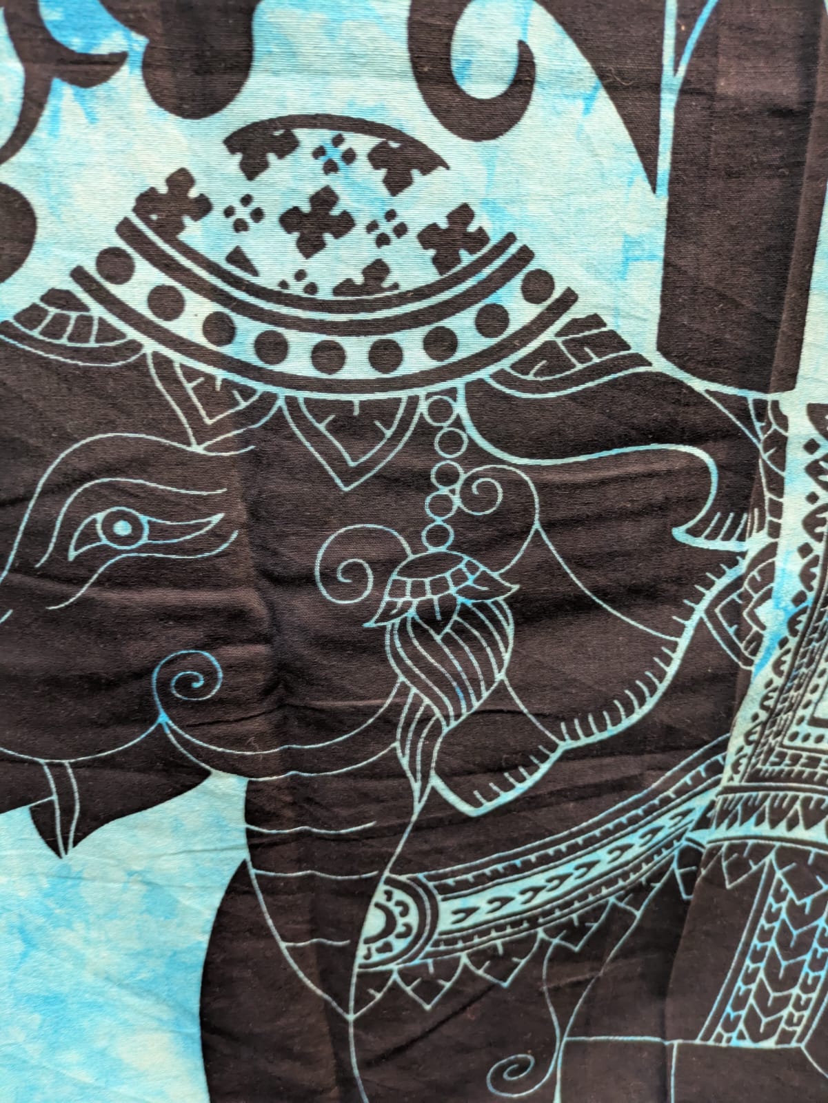 Elephant Tree Turquoise Blue Large bedspread wall hanging tapestry