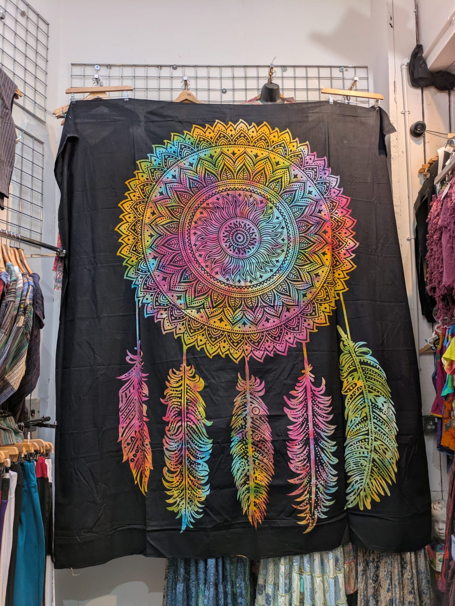 Dream Catcher Mandala Rainbow Large bedspread wall hanging tapestry