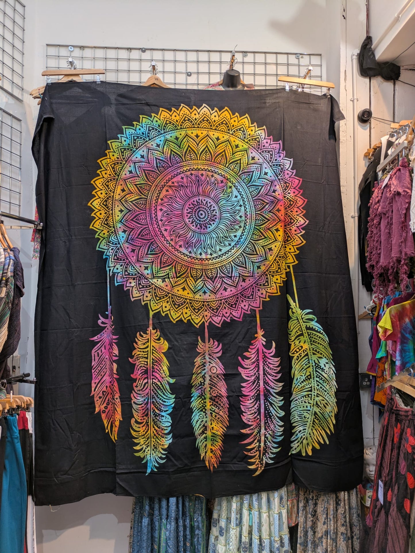 Dream Catcher Mandala Rainbow Large bedspread wall hanging tapestry