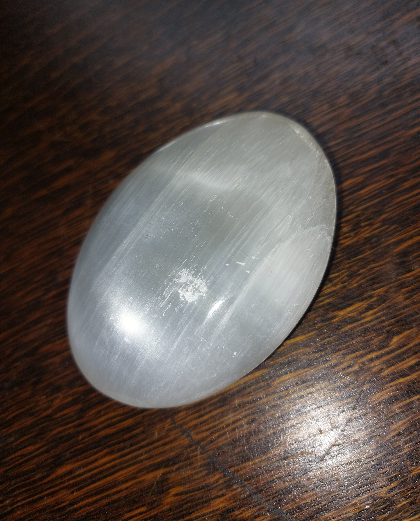 Selenite Palm Stone Large