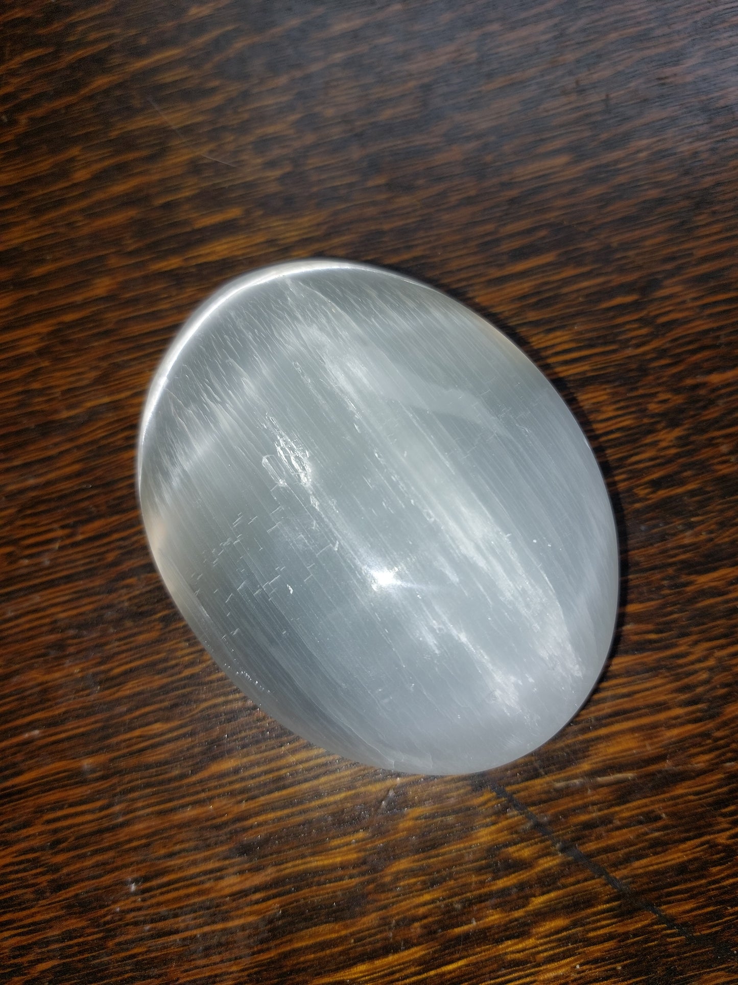 Selenite Palm Stone Large