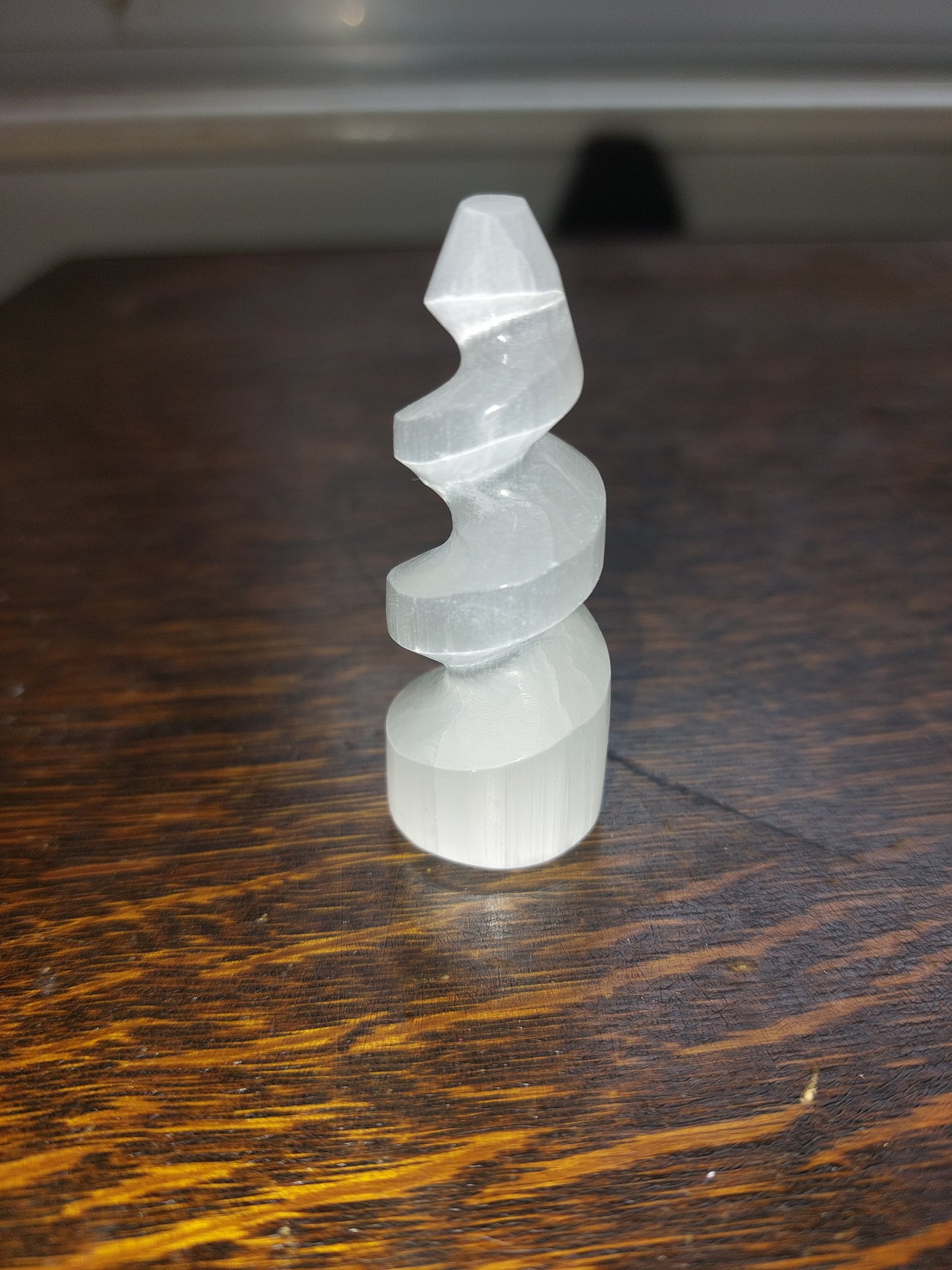 Selenite Mini Spiral Horn Tower