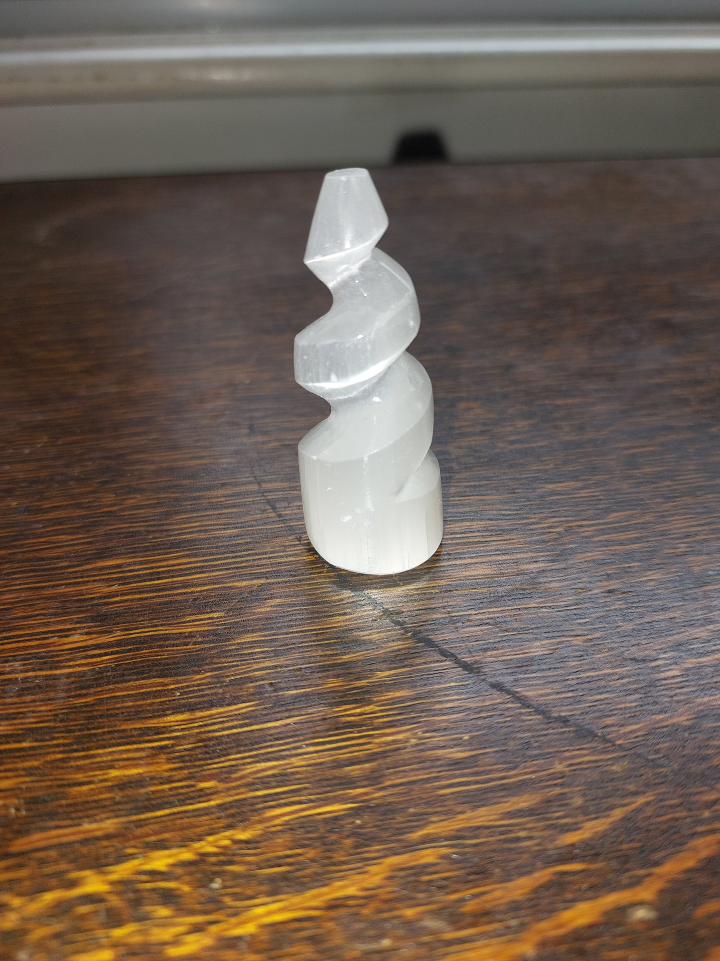 Selenite Mini Spiral Horn Tower
