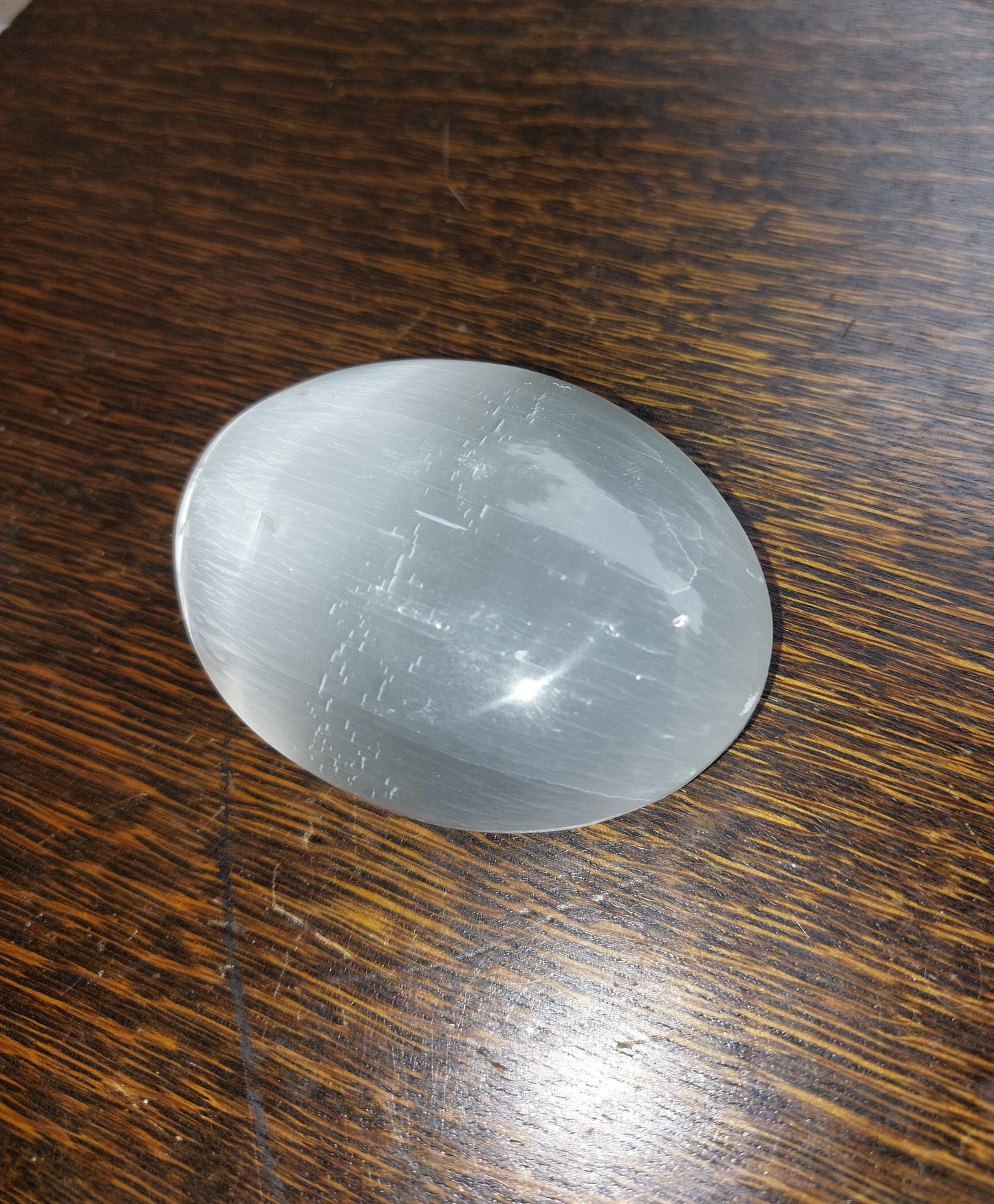 Selenite Palm Stone Large