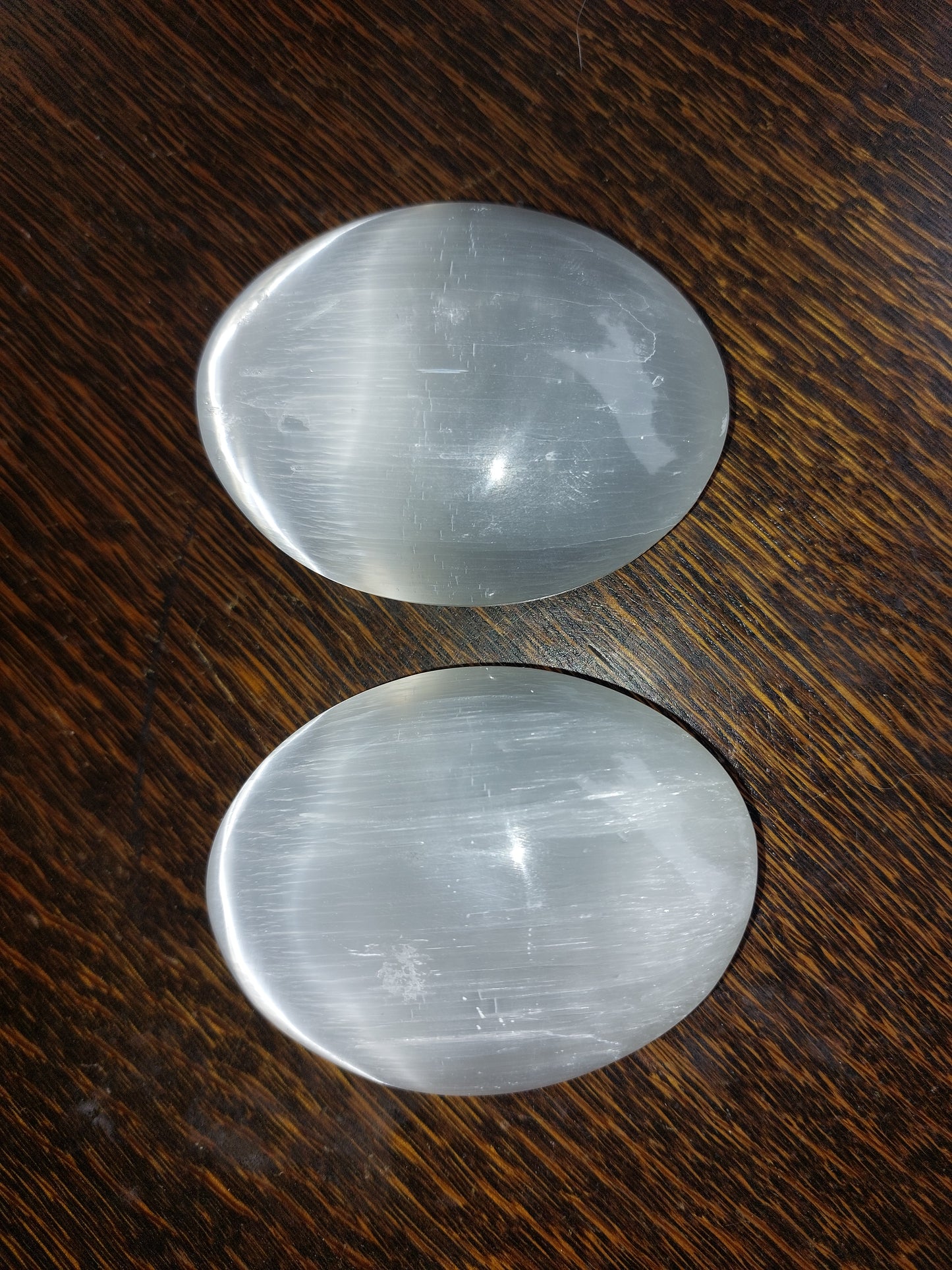 Selenite Palm Stone Large