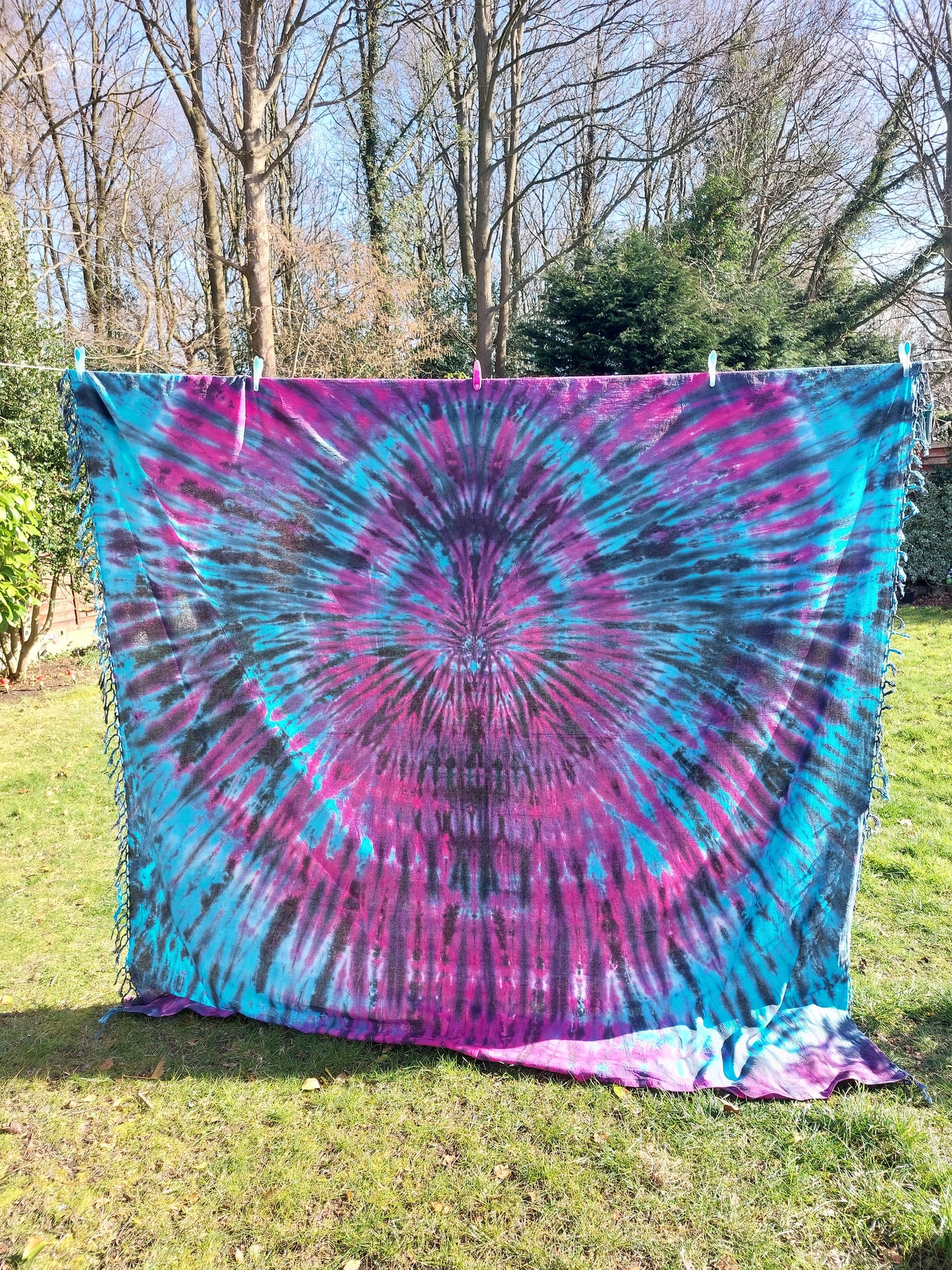 Tie dye SPIDER wall hanging double size 240cmx210cm tapestry