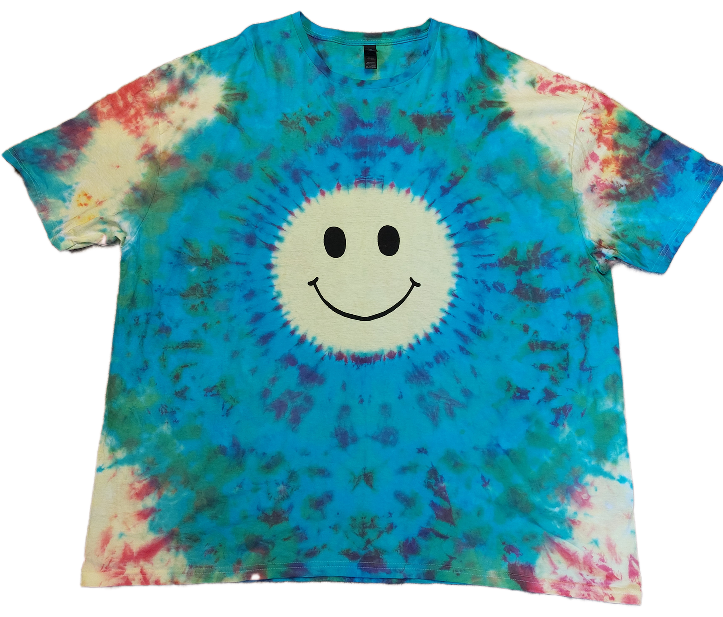 UV Reactive Acid Smiley Face Tie Dye Rave T Shirt sizes S-5XL