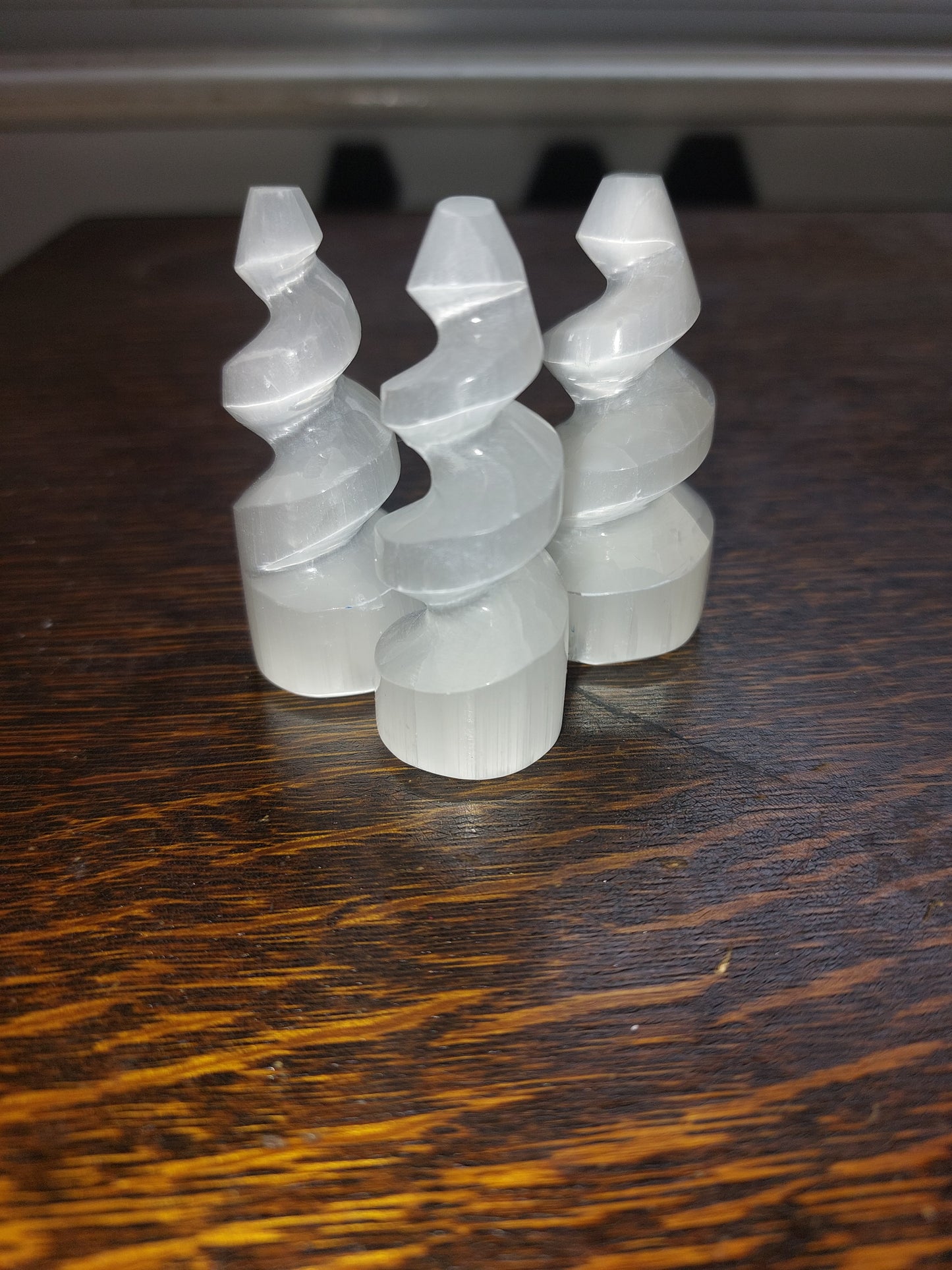 Selenite Mini Spiral Horn Tower
