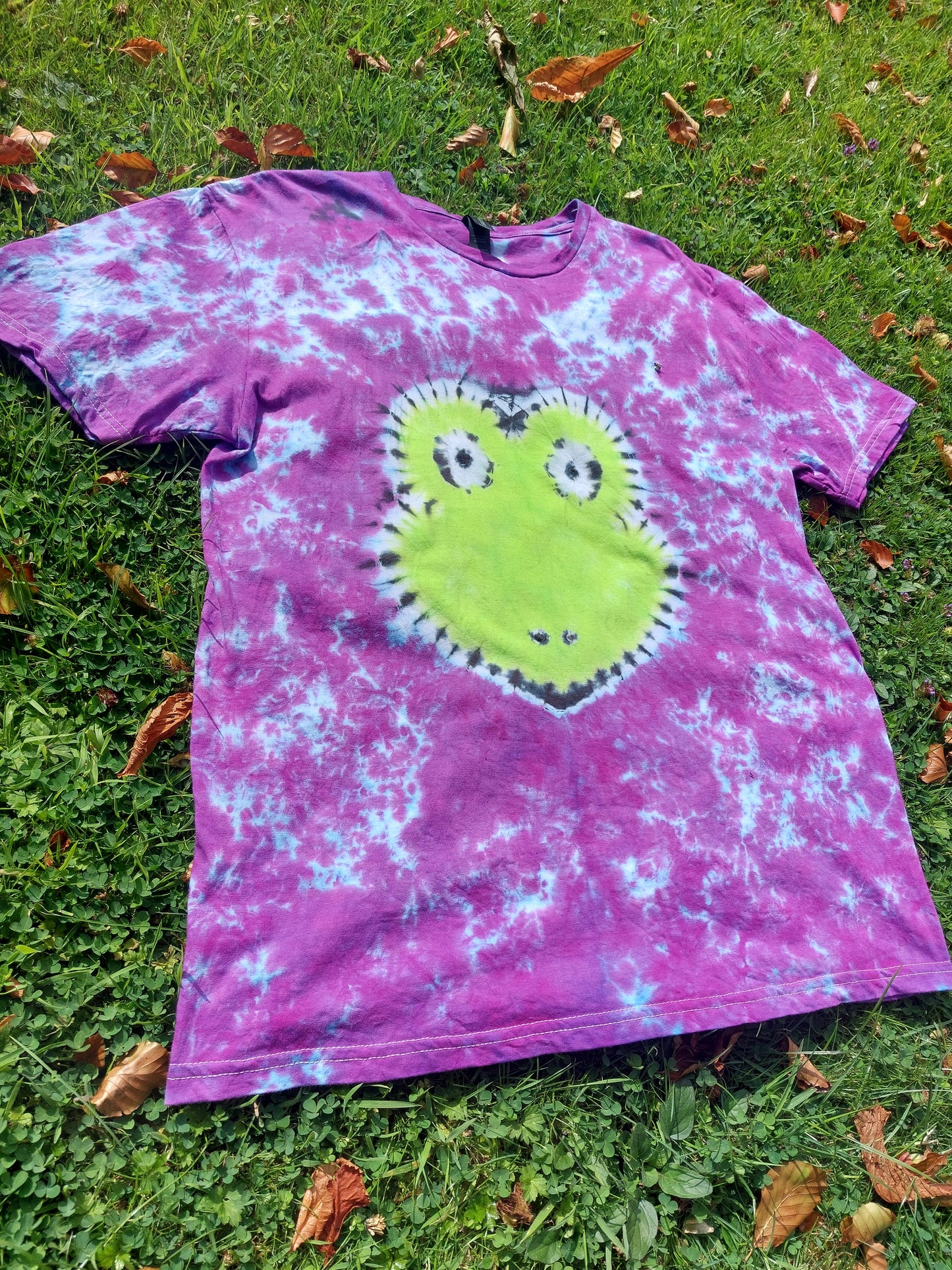 Tie Dye FROG face tie dye animal T shirt unisex S-5XL