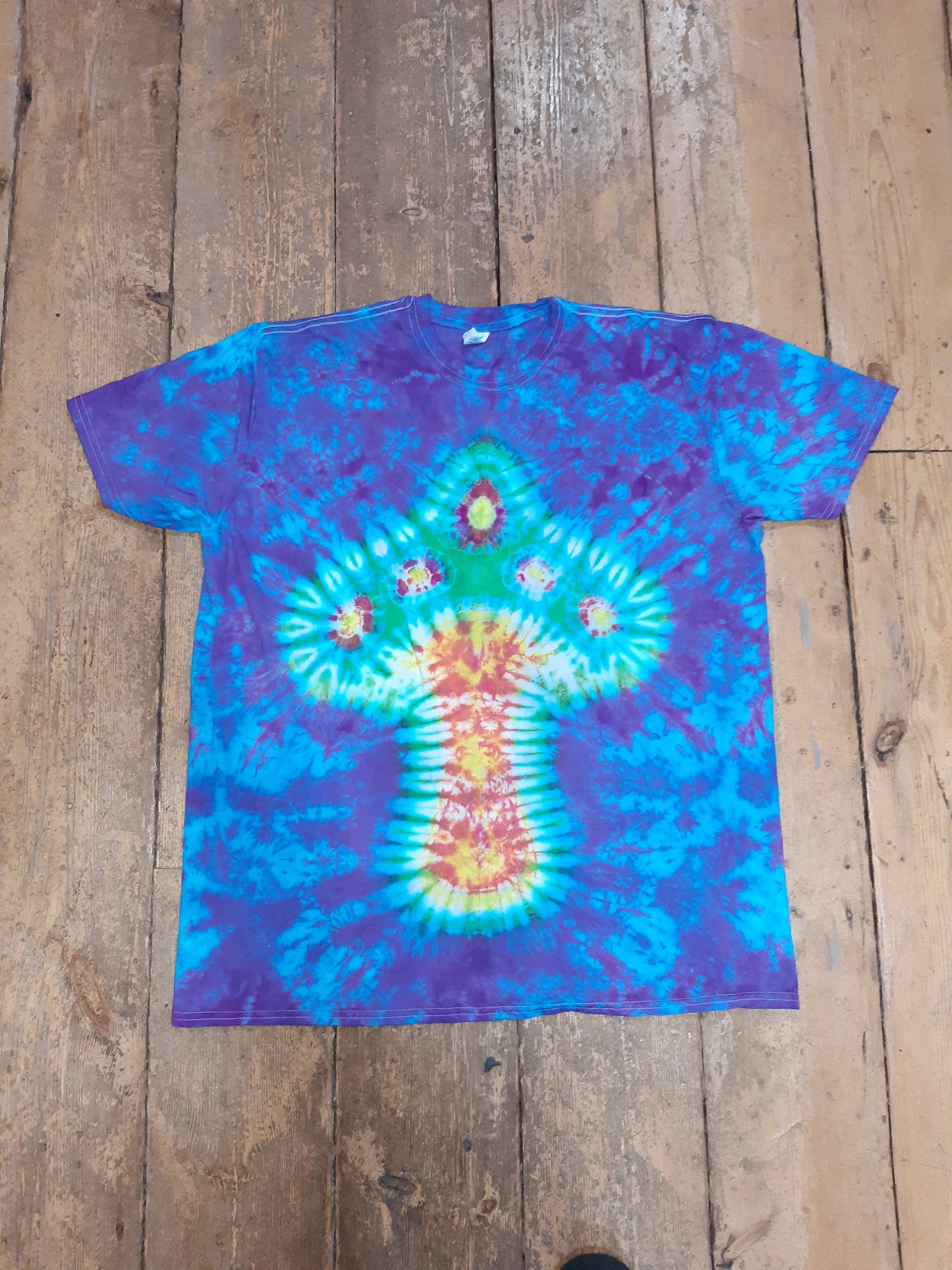 Tie Dye unique magic mushroom special dark blue T shirt UNISEX S-5XL