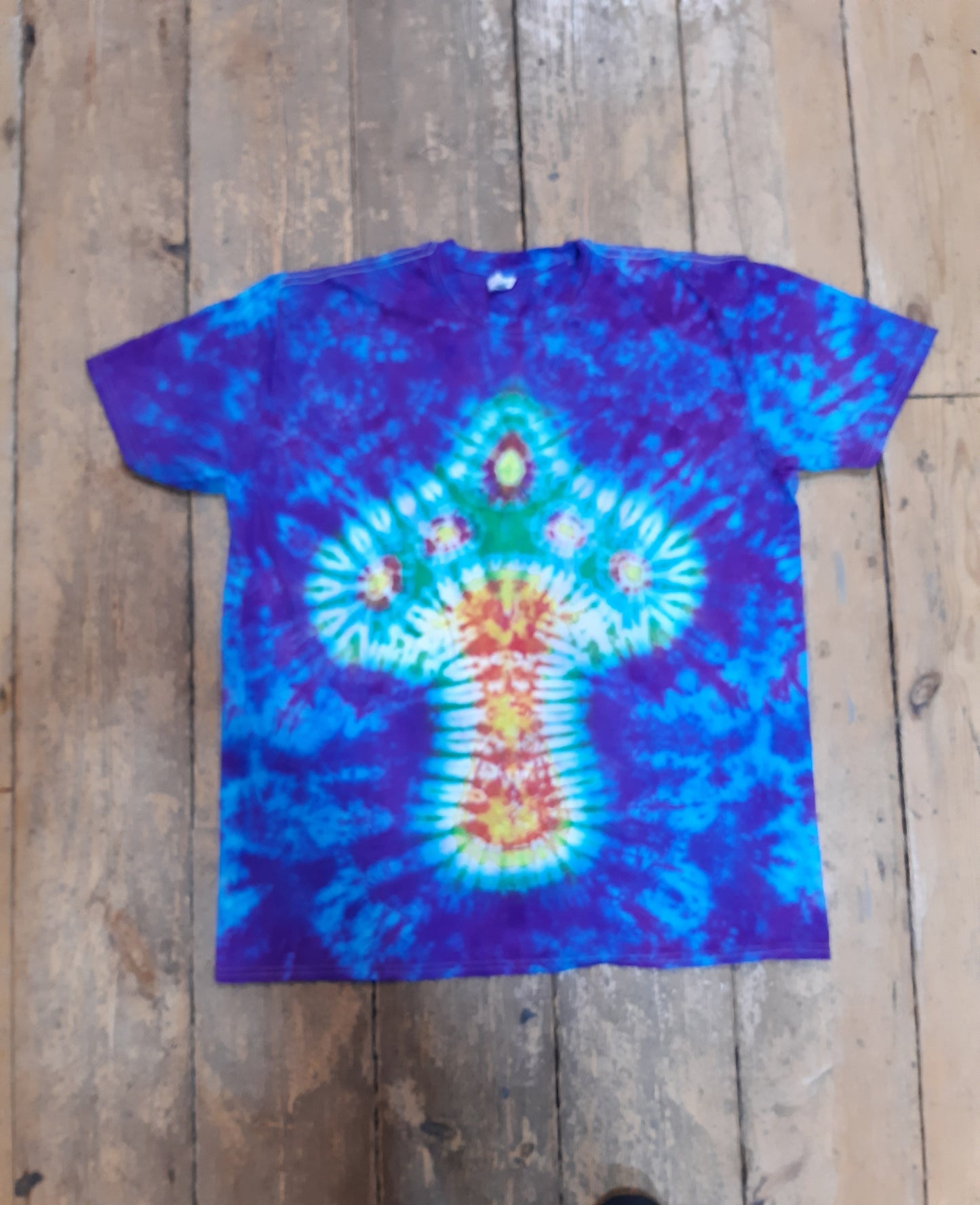 Tie Dye unique magic mushroom special dark blue T shirt UNISEX S-5XL