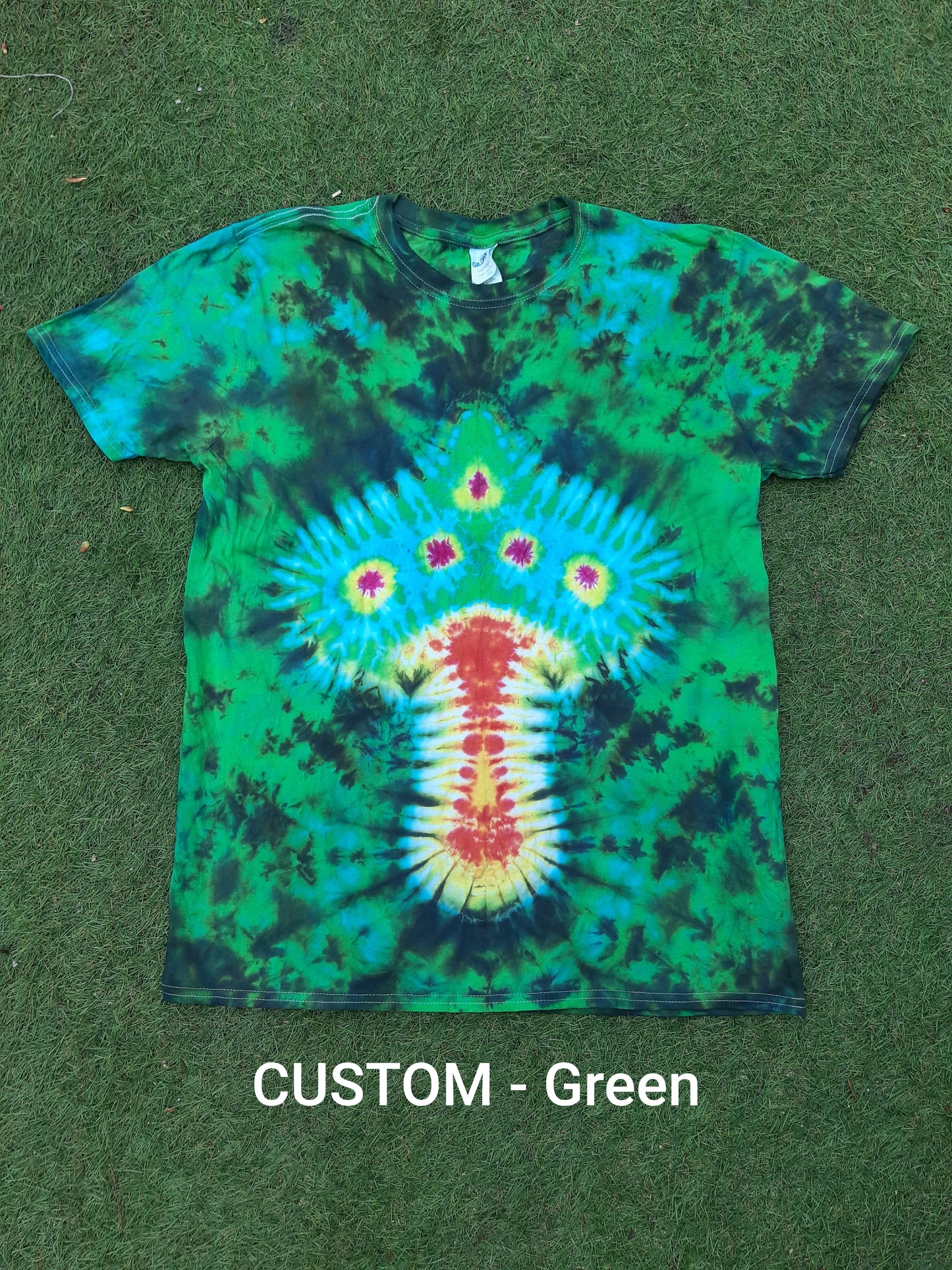 Tie Dye unique magic mushroom special green T shirt UNISEX S-5XL
