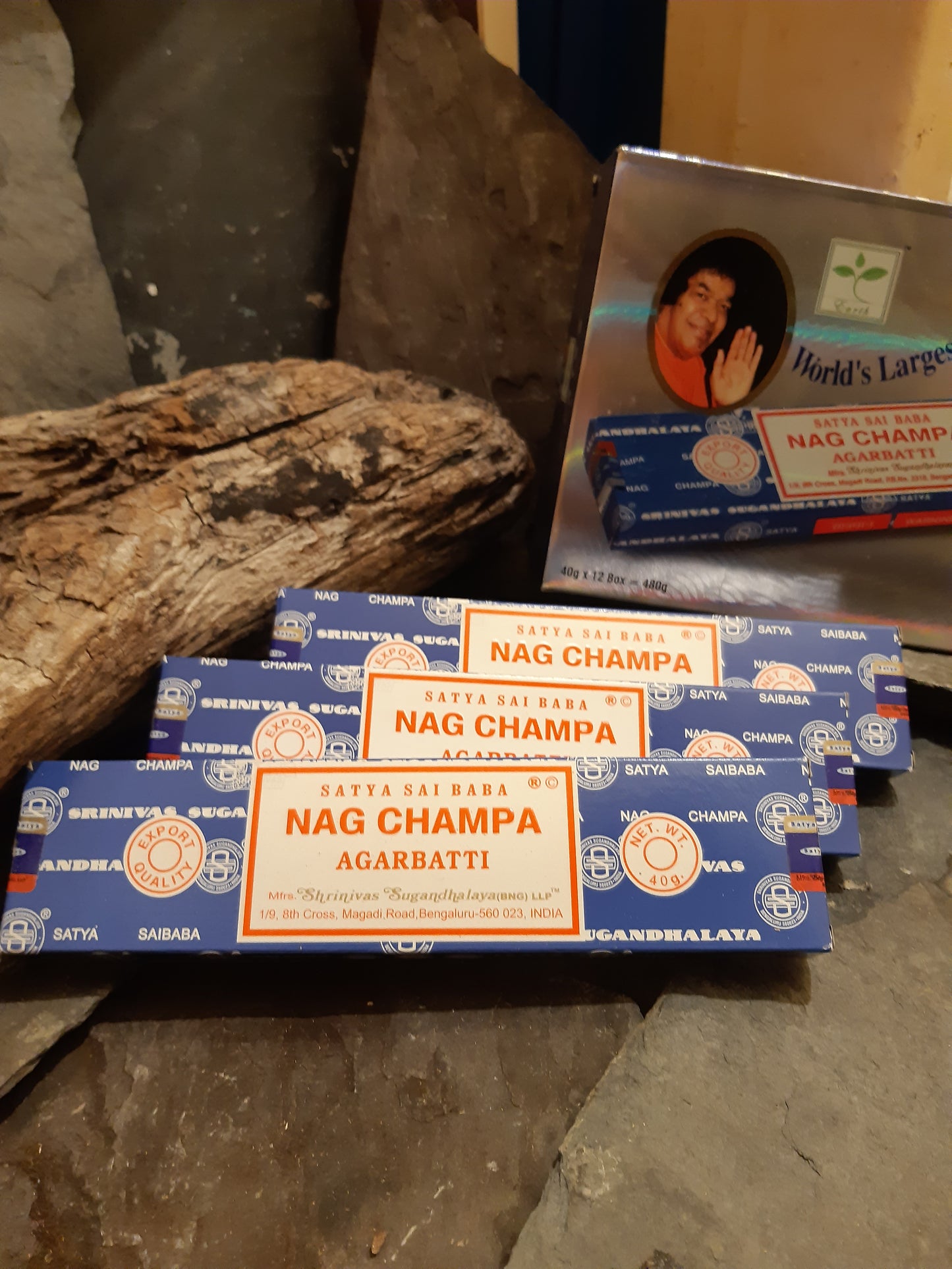 Nag Champa Original Satya 100% genuine sai baba Incense Sticks 40g