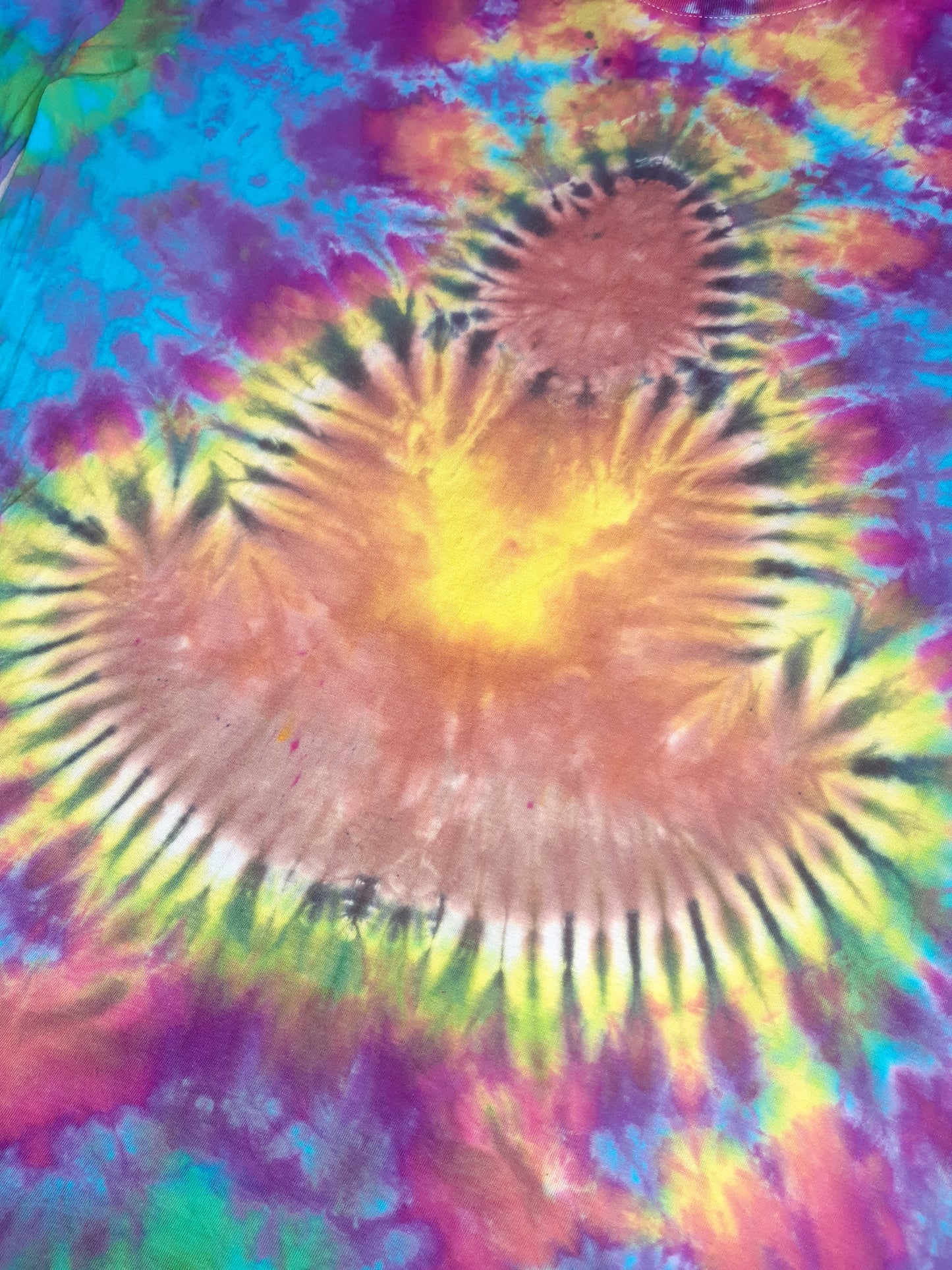 Tie Dye Buddha chakra long sleeve T shirt Rainbow