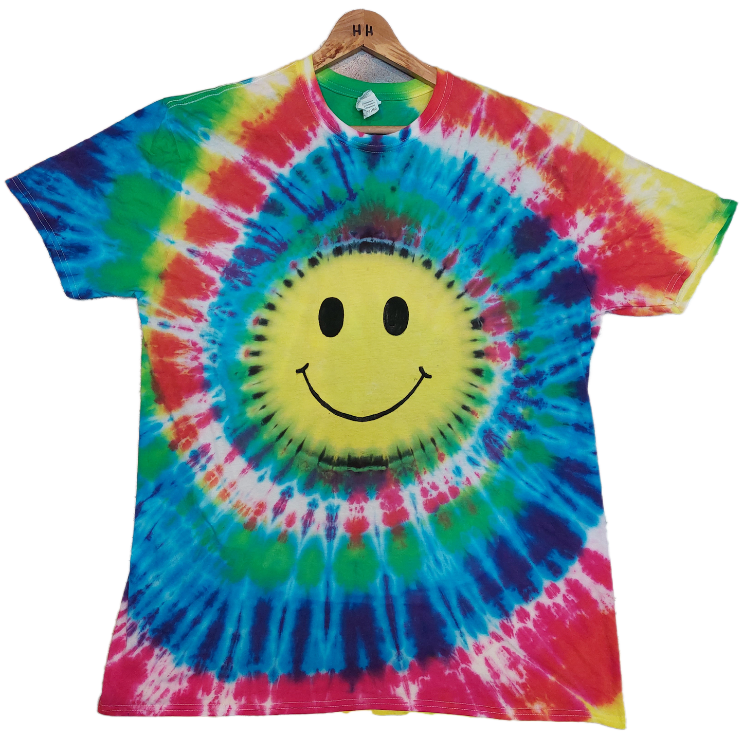 Tie Dye SMILE face rave T shirt UNISEX S-5XL