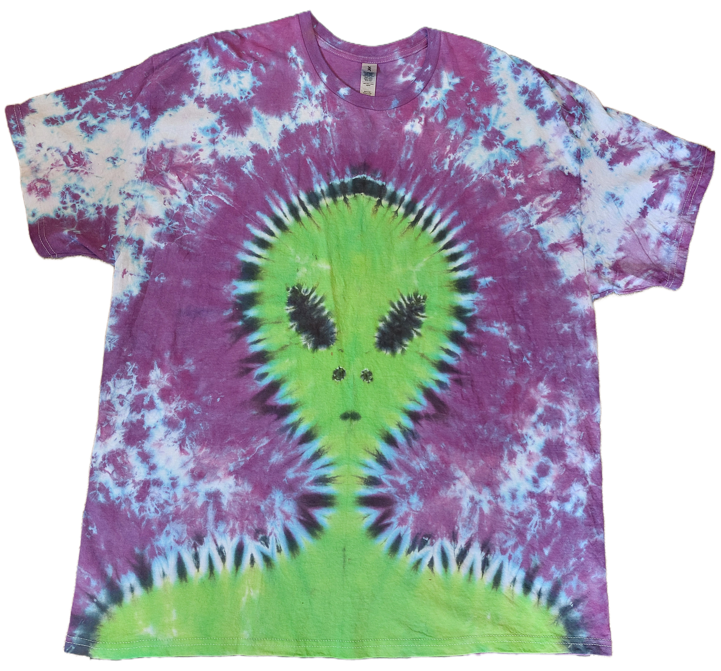 Alien Portrait Tie Dye Purple T shirt UNISEX S-5XL