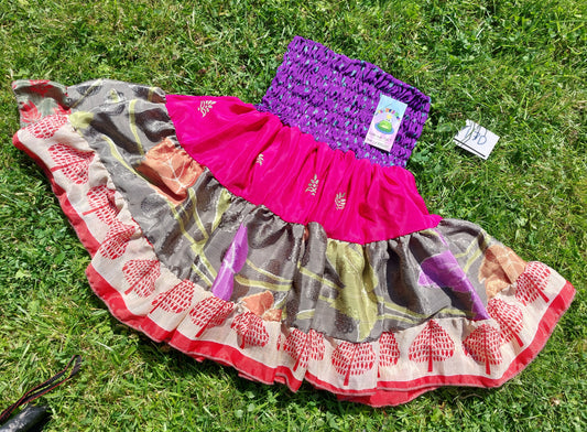 Mini silk blend rara skirt