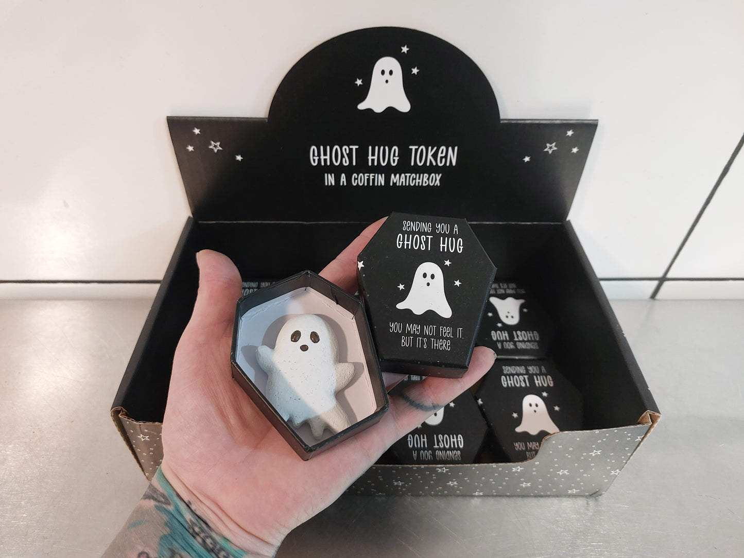 Ghost Hug in coffin cute gothic gift