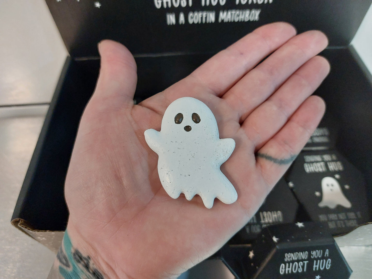 Ghost Hug in coffin cute gothic gift
