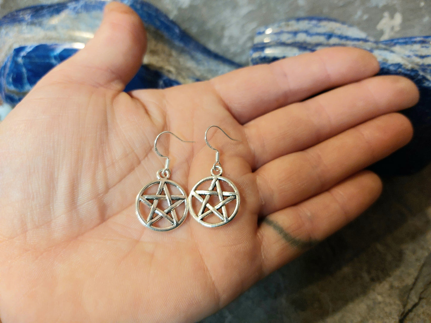 Pentagram Wiccan Pagan Witch Charm earrings