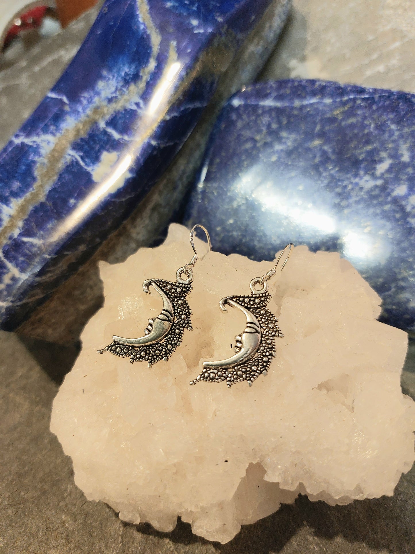 Crescent Moon Charm earrings