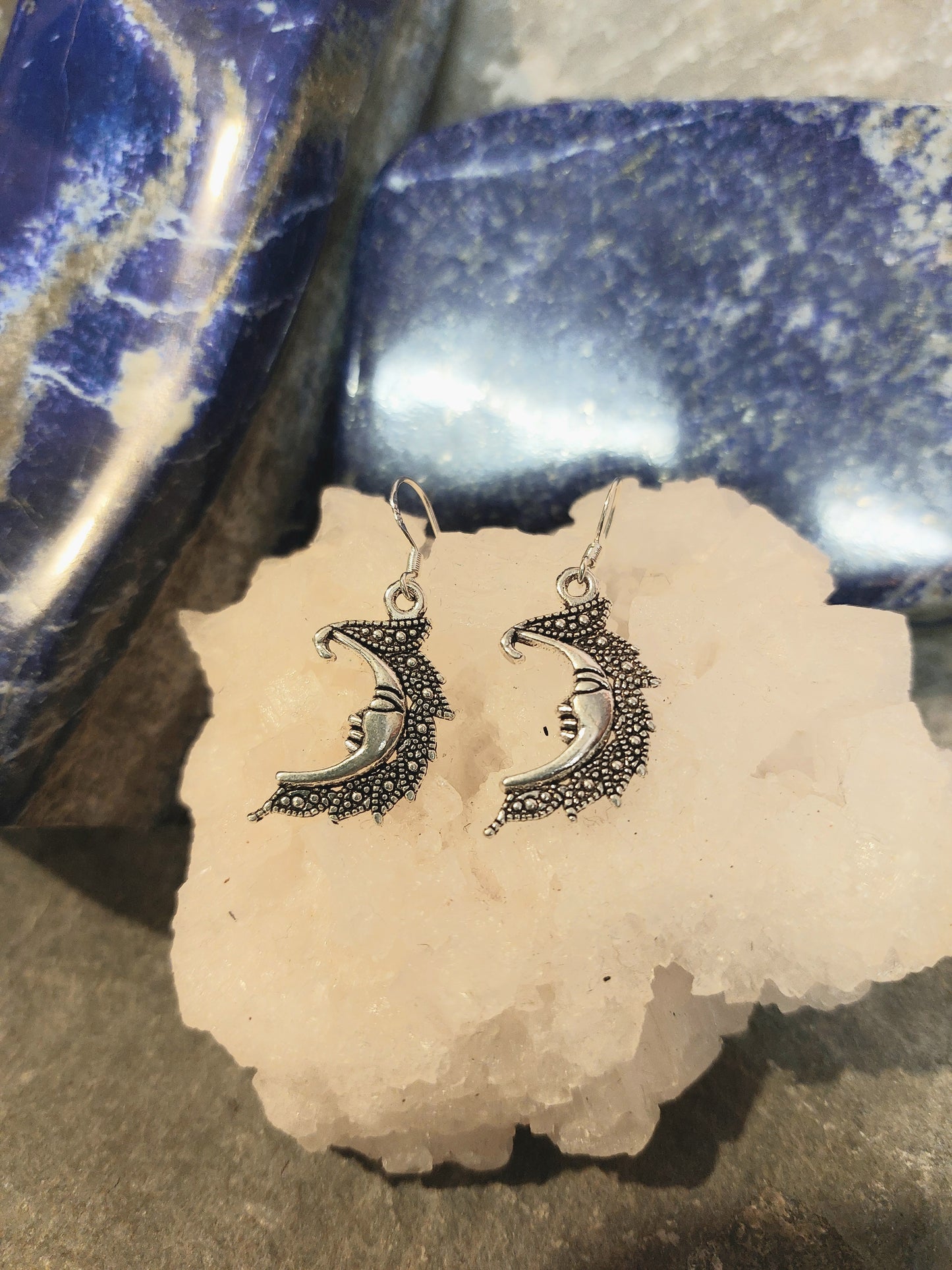 Crescent Moon Charm earrings