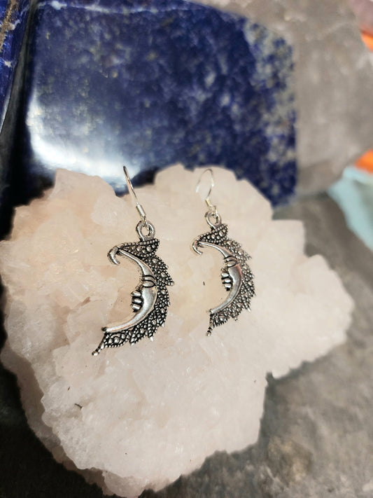 Crescent Moon Charm earrings