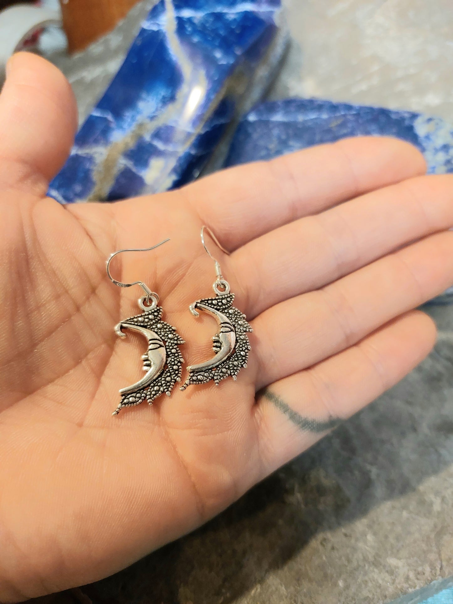 Crescent Moon Charm earrings