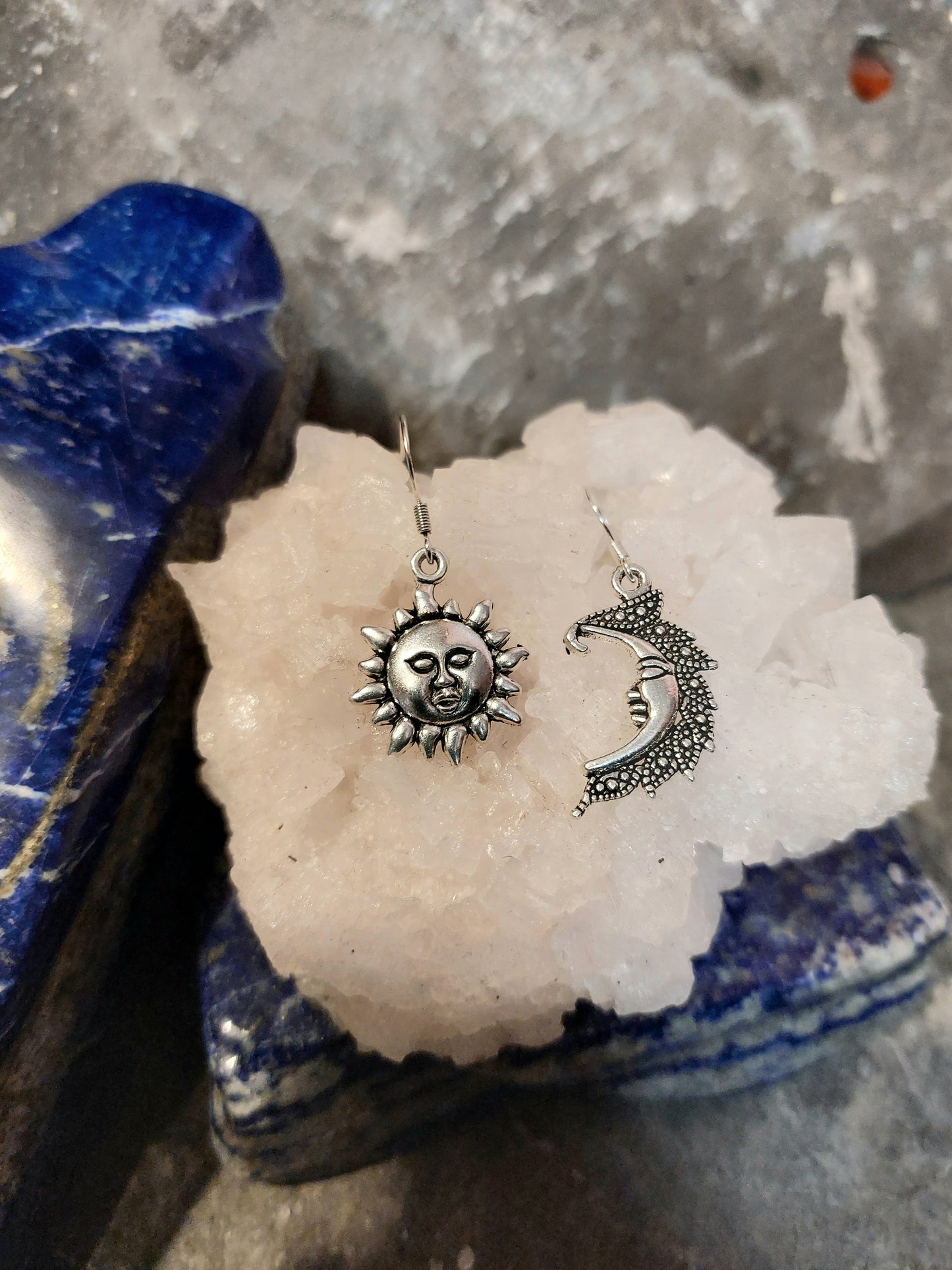 Sun & Moon mismatched Charm earrings