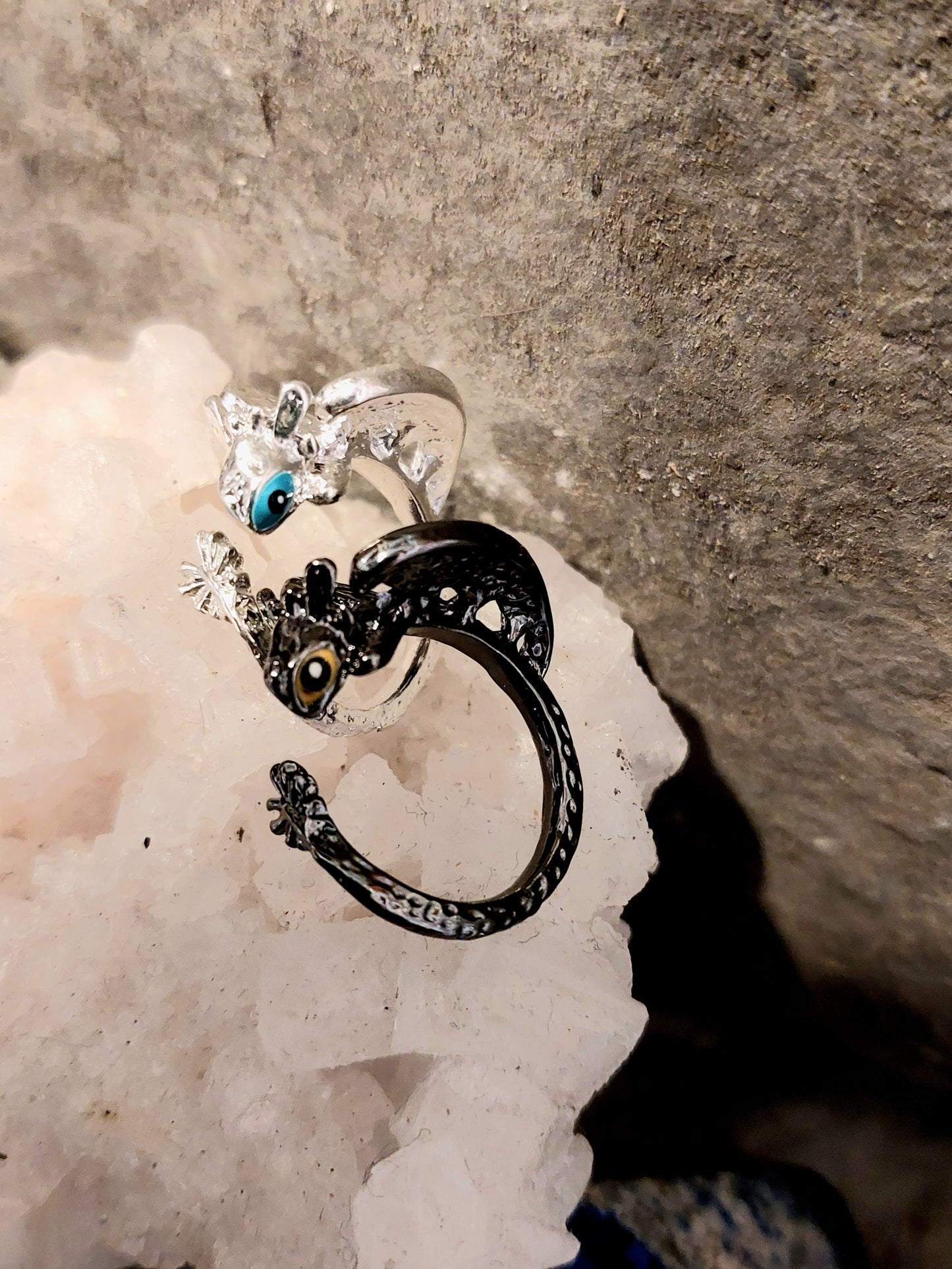 Dragon Ring, Toothless, Light Fury, adjustable, one size, open ring, fantasy