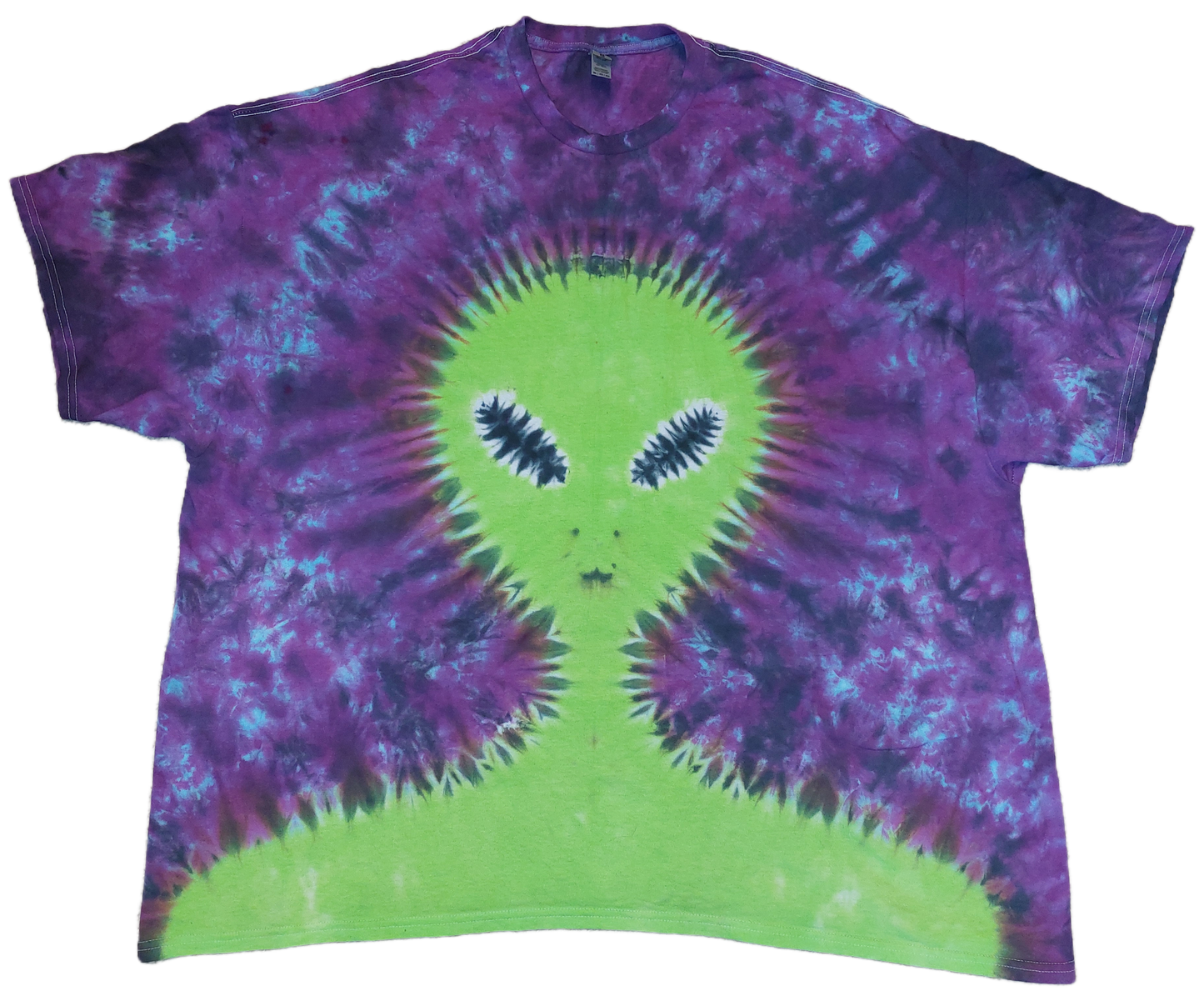 Alien Portrait Tie Dye Purple T shirt UNISEX S-5XL