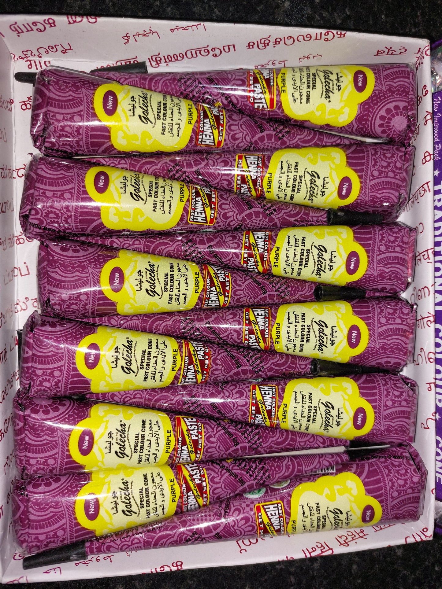 Henna Cone MIXED COLOURS 100% Natural