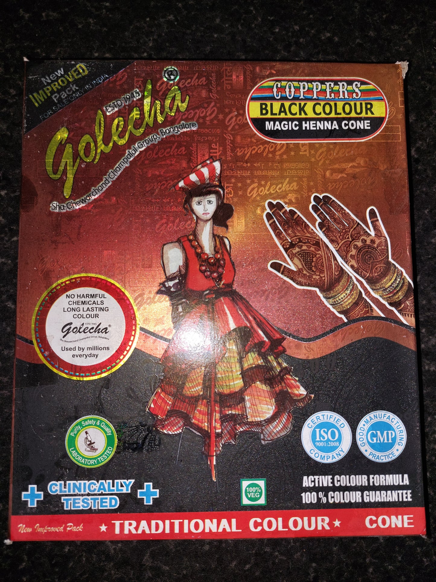 Black Henna Cone 100% Natural