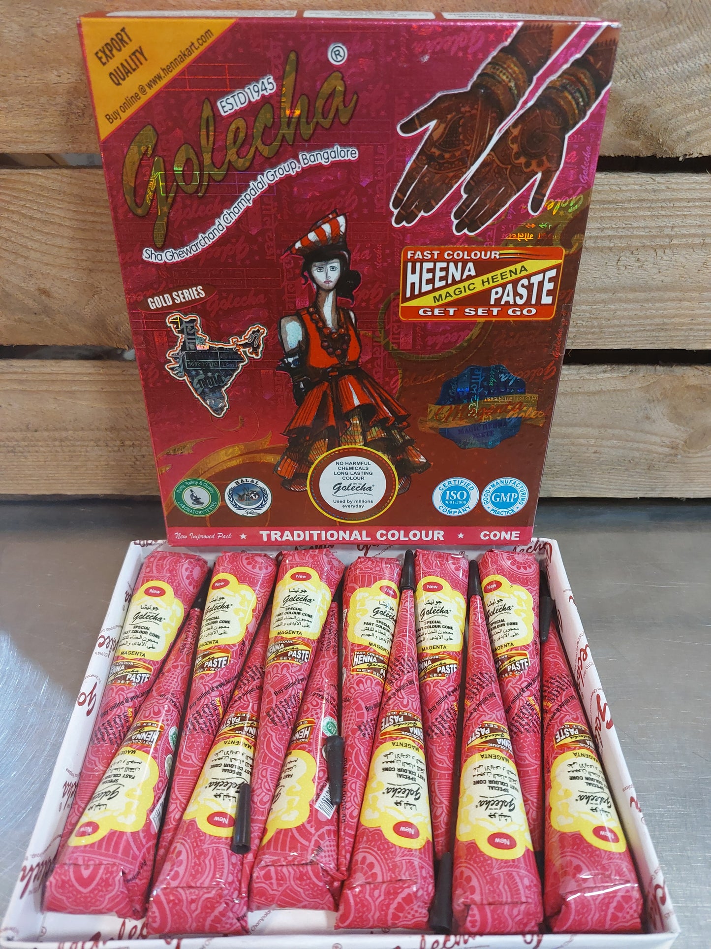 Henna Cone MIXED COLOURS 100% Natural