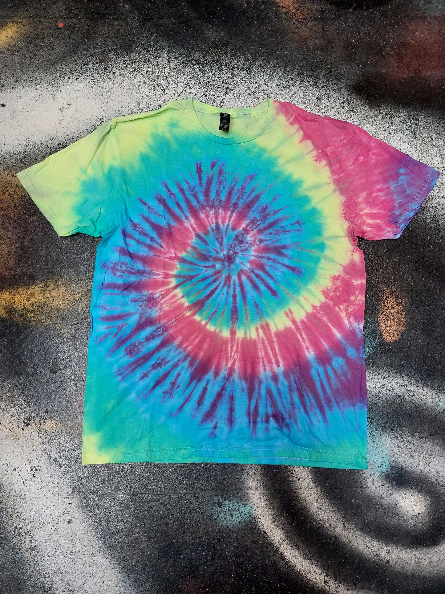 UV Reactive Spiral Tie Dye Rave T Shirt sizes S-5XL
