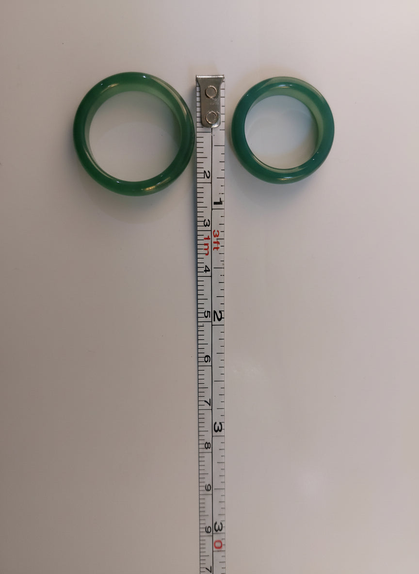 Coloured Agate banded crystal ring