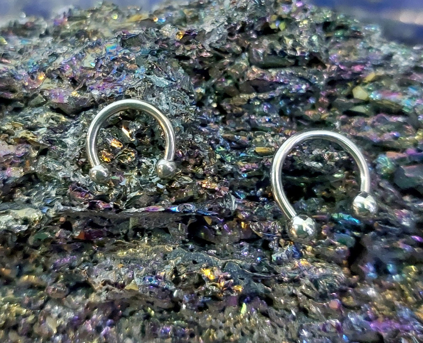 Circular Barbell Horseshoe Steel piercing ring 1.2mm various sizes