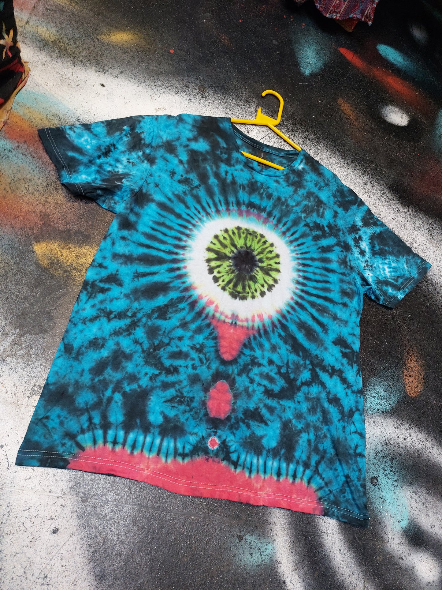Tie Dye EYEBALL goth tie dye T shirt UNISEX all sizes S-5XL