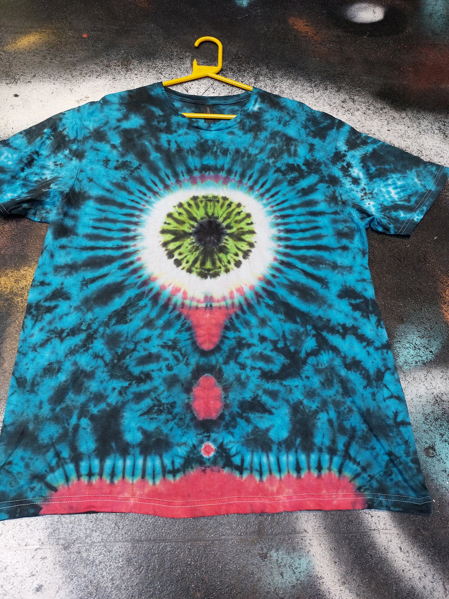 Tie Dye EYEBALL goth tie dye T shirt UNISEX all sizes S-5XL