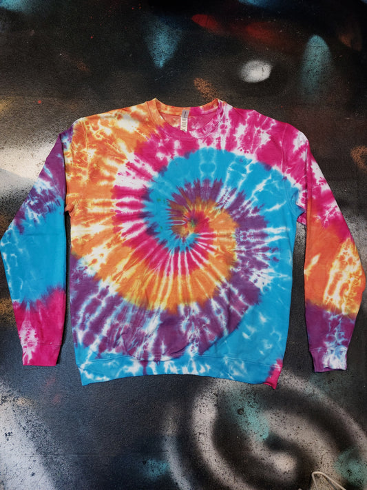 Tie Dye purple rainbow spiral sweatshirt hoodie UNISEX XS-5XL