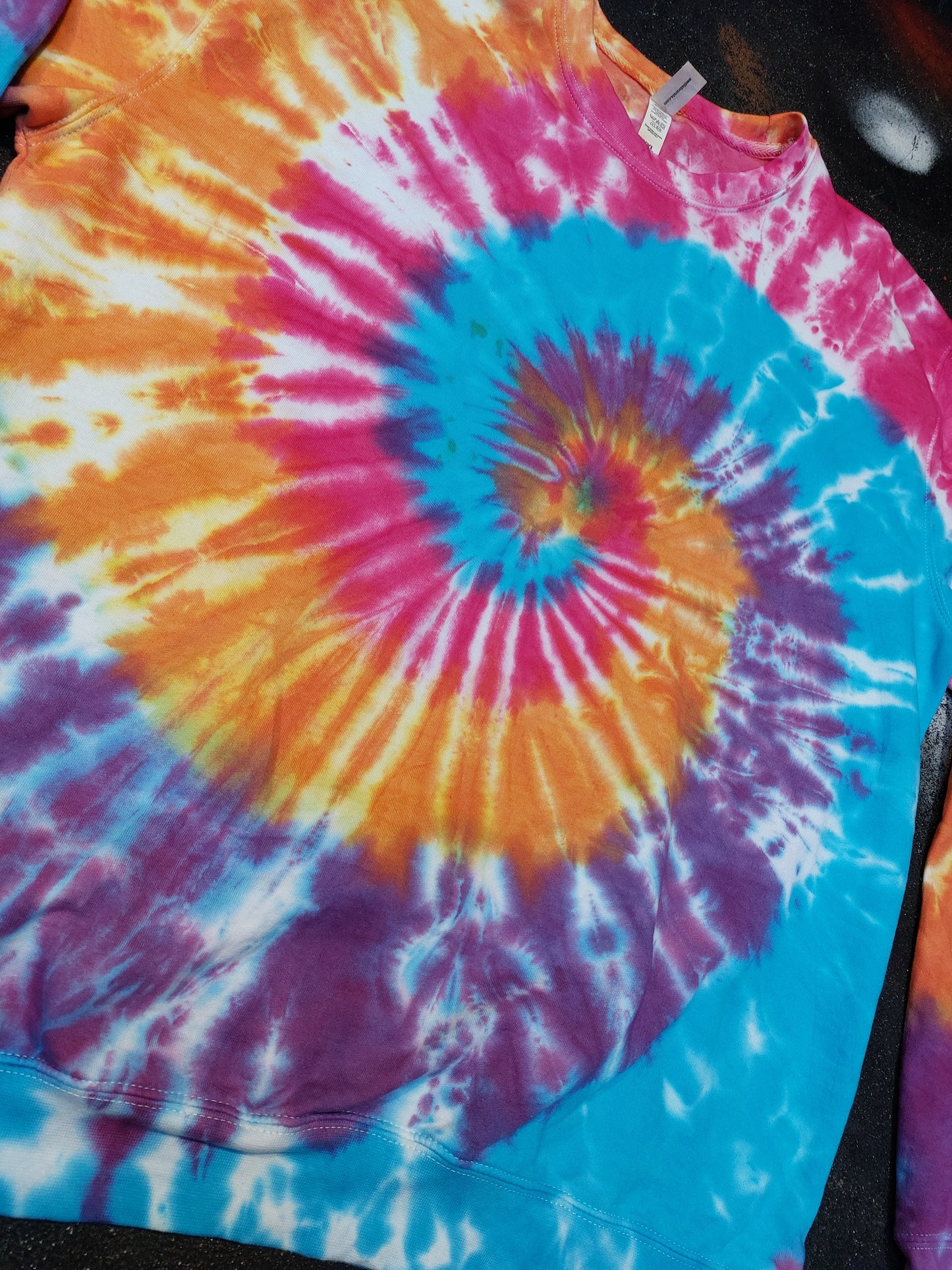 Tie Dye purple rainbow spiral sweatshirt hoodie UNISEX XS-5XL