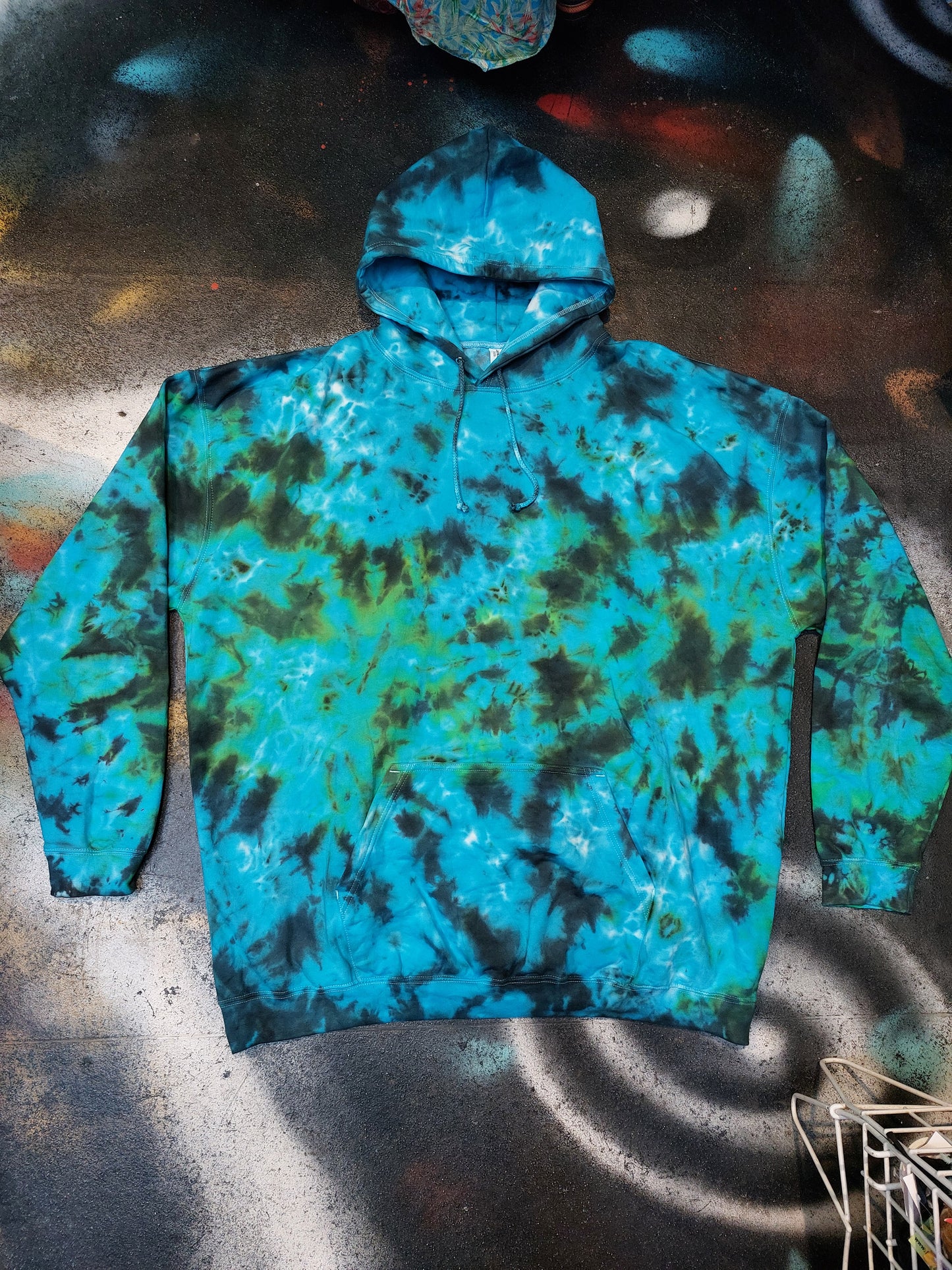 Tie Dye hoodie Blue ocean green UNISEX XS-5XL