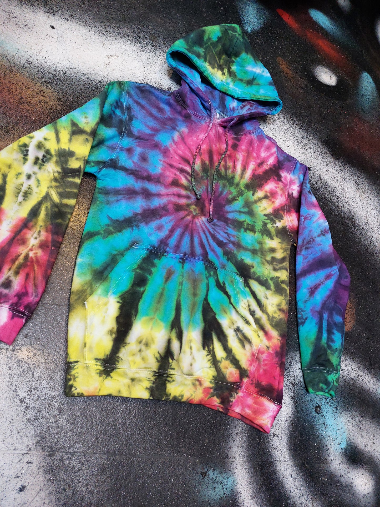 Tie Dye spiral hoodie, various colours UNISEX XS-5XL
