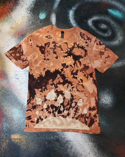 Tie Dye magic mushroom T shirt acid dye reverse print UNISEX S-5XL