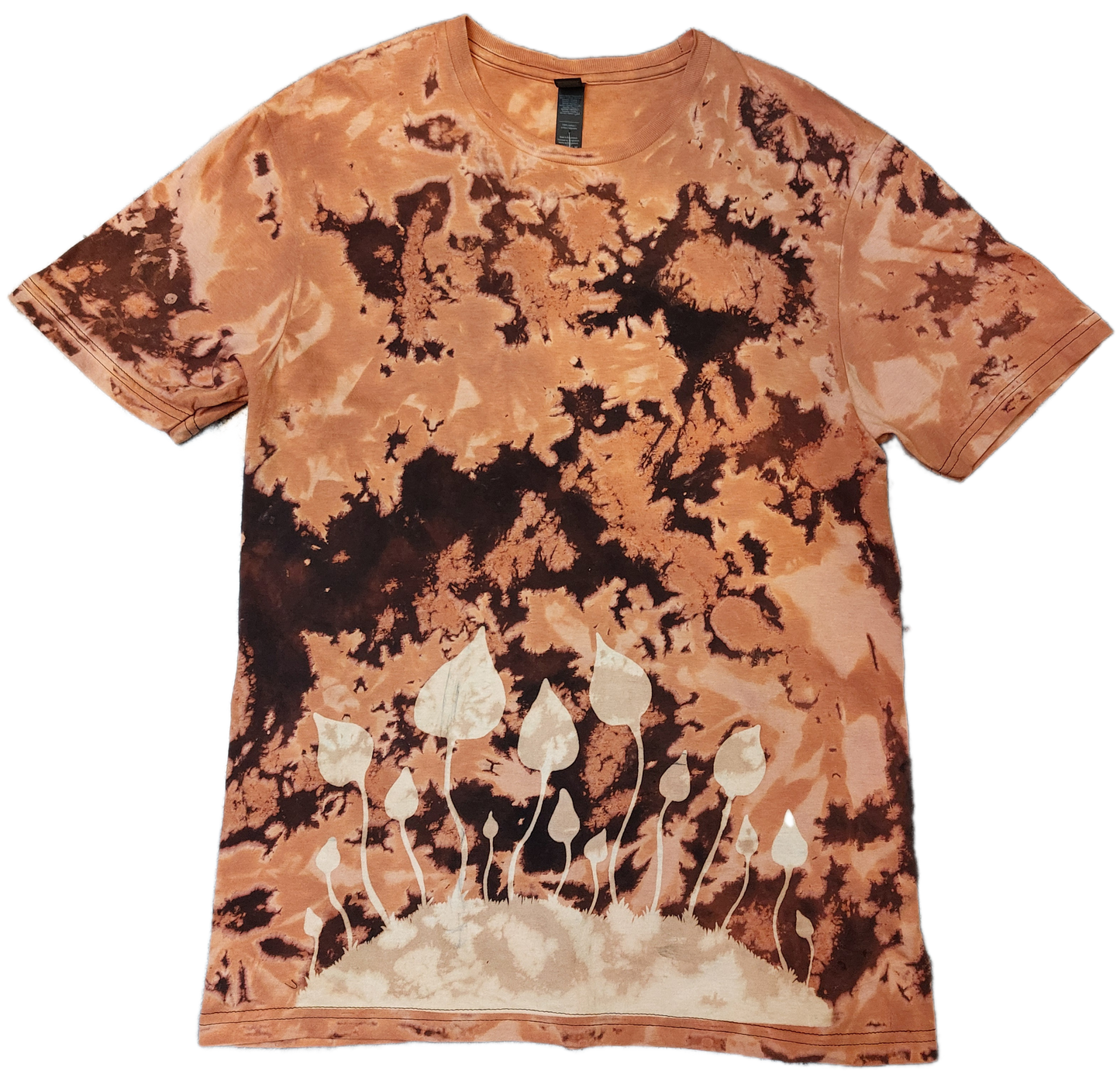 Tie Dye magic mushroom T shirt acid dye reverse print UNISEX S-5XL