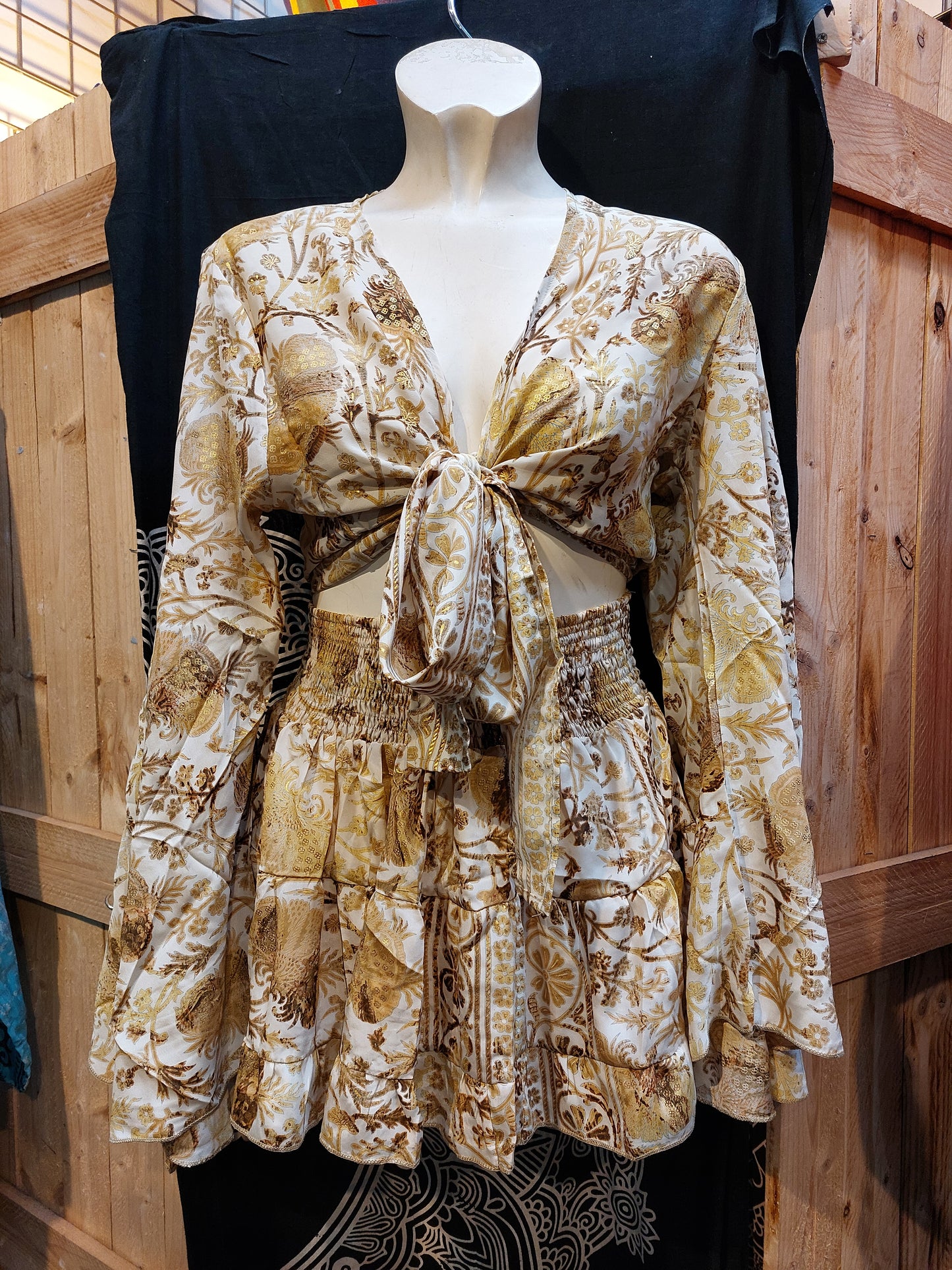 Crop Top & Rara Skirt PINK Matching Set Indian Silk